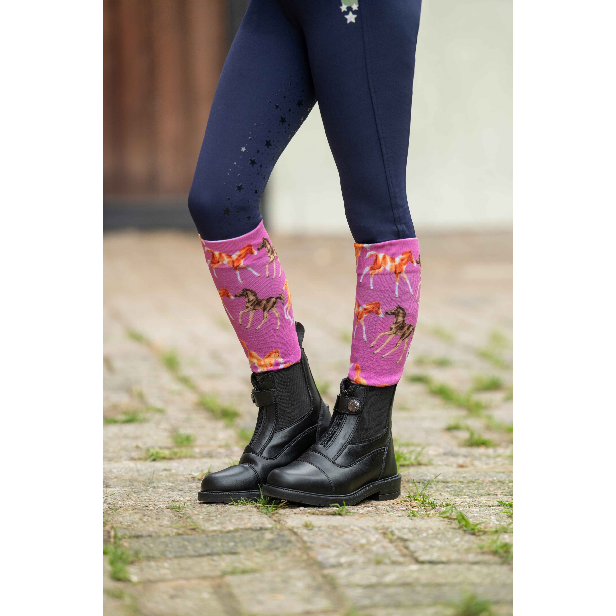 Kinder Reitsocken PONY CLUB pink