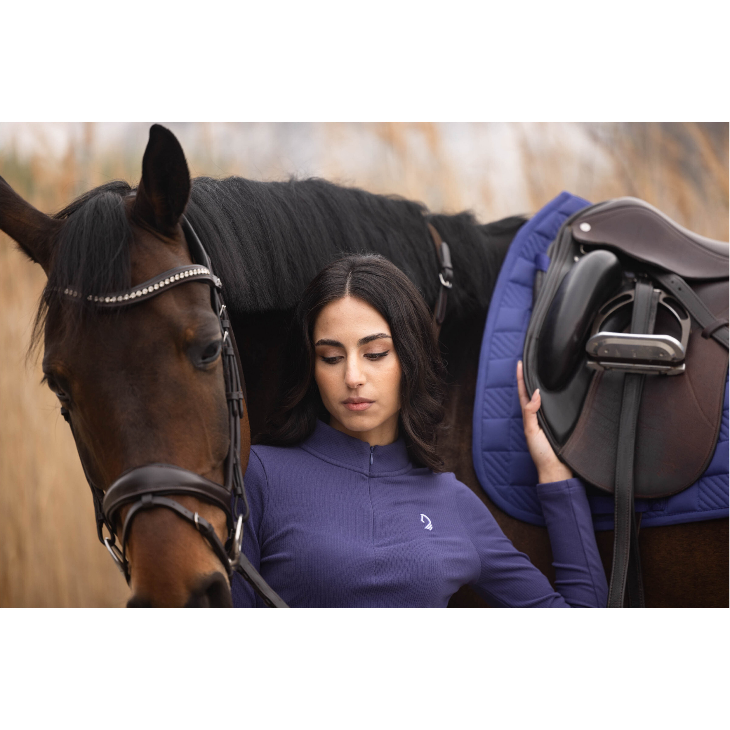 Damen Langarmshirt AREZZO SOFT indigo