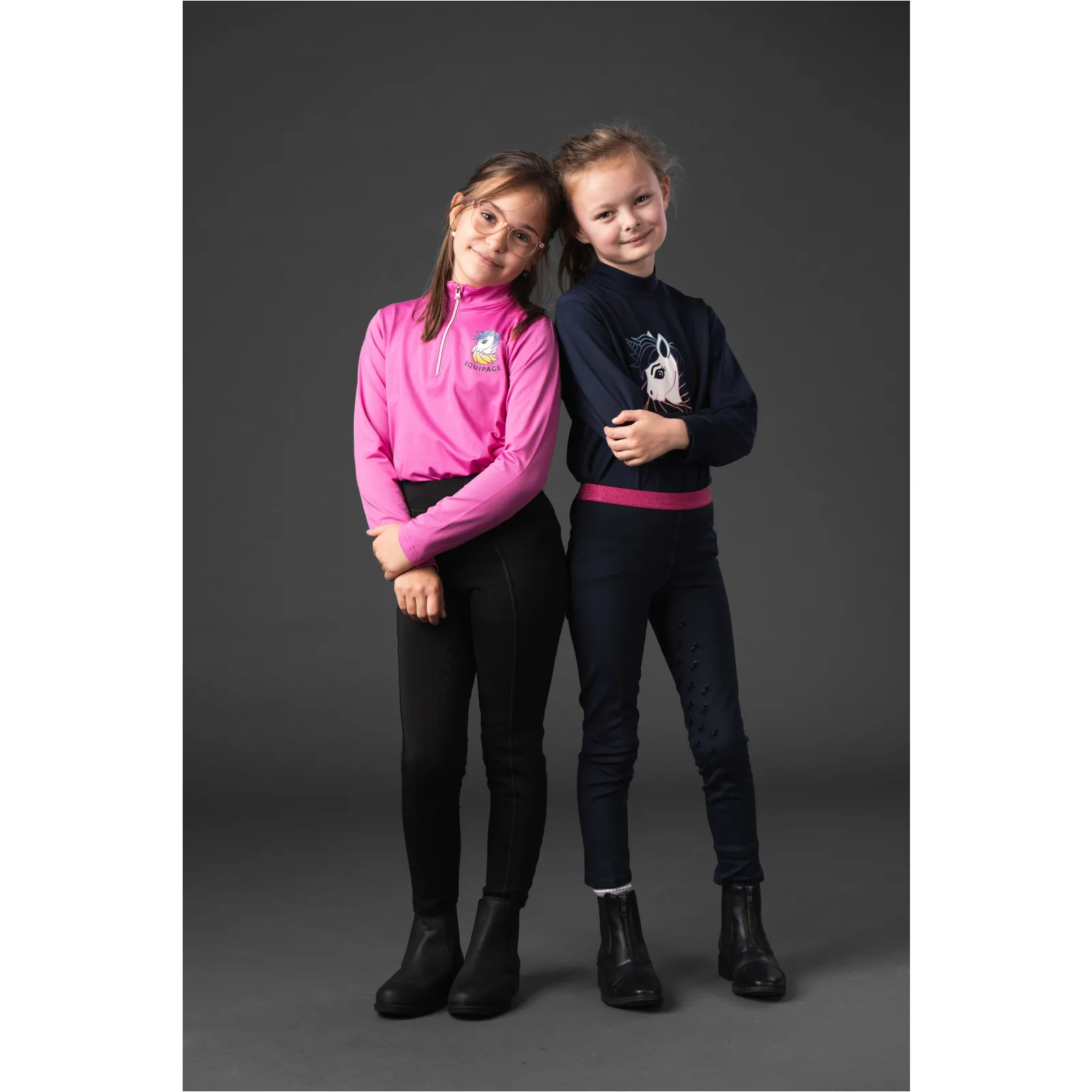 Winter Kinder Reitleggings Silikon Vollbesatz SOPHIA schwarz