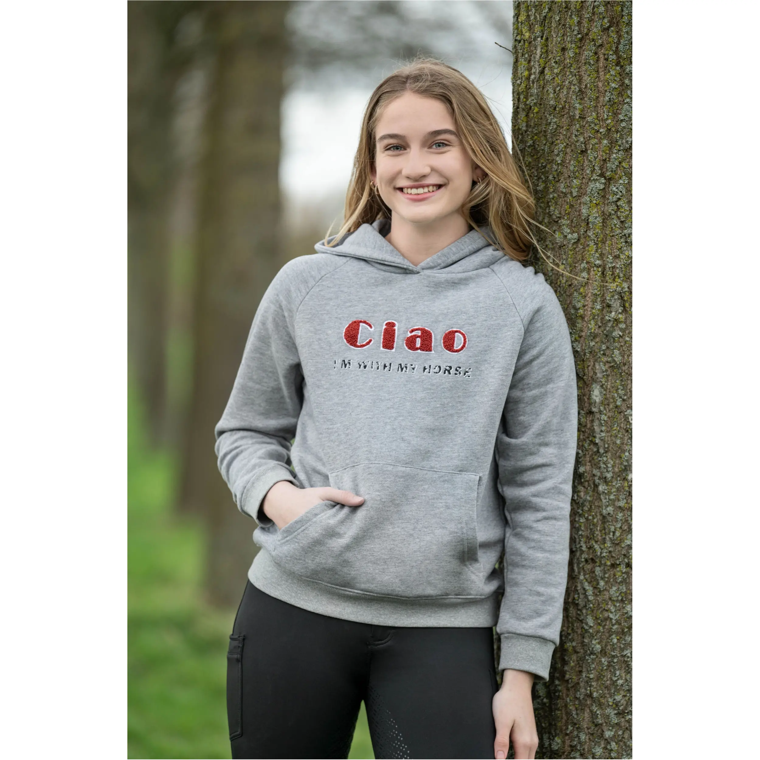 Kinder Hoody RUBY hellgrau melange