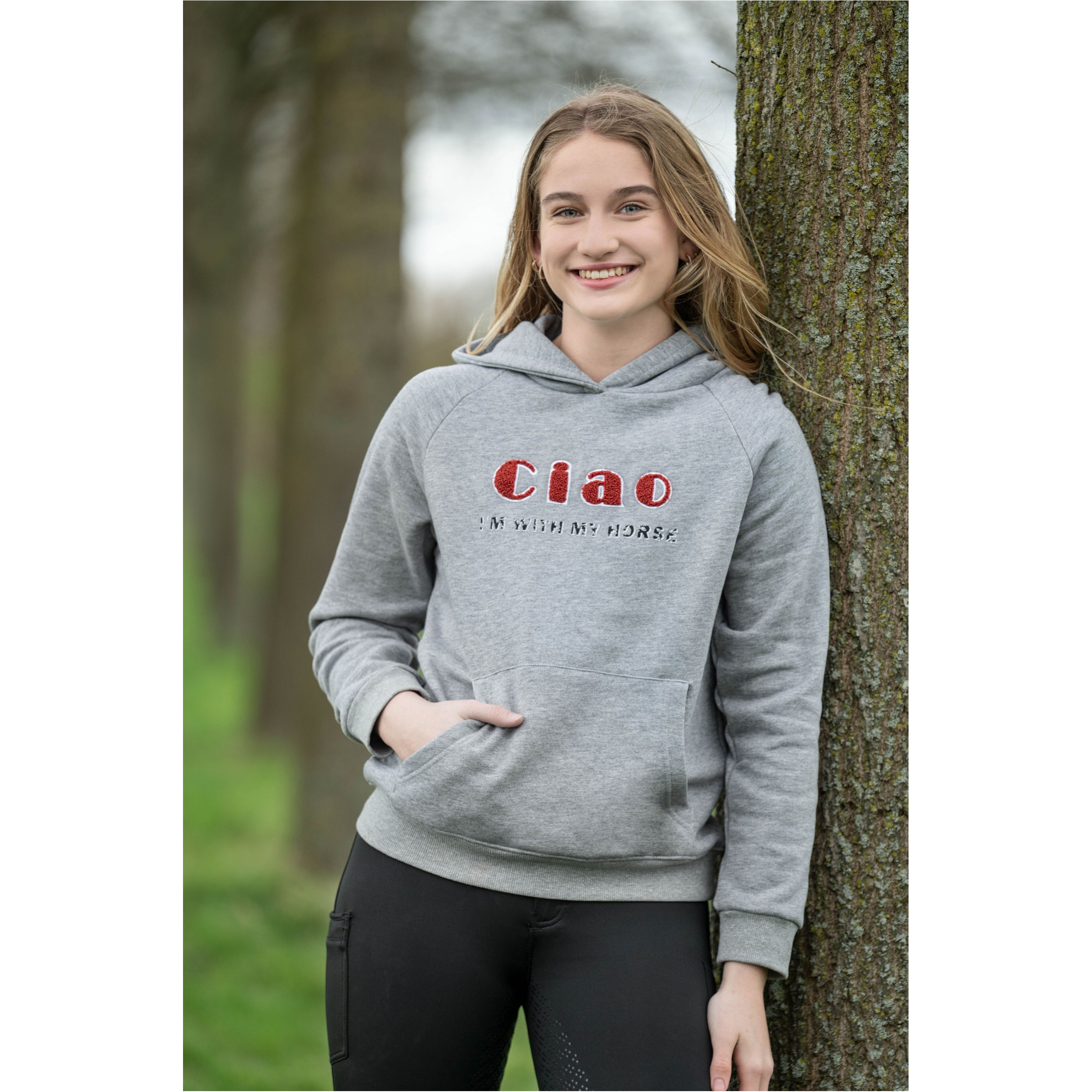Kinder Hoody RUBY hellgrau melange