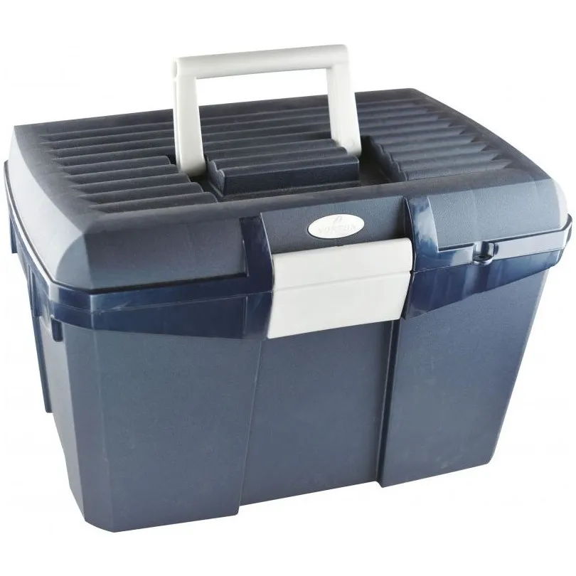 Putzbox marineblau/grau 40x27,5x24,5cm