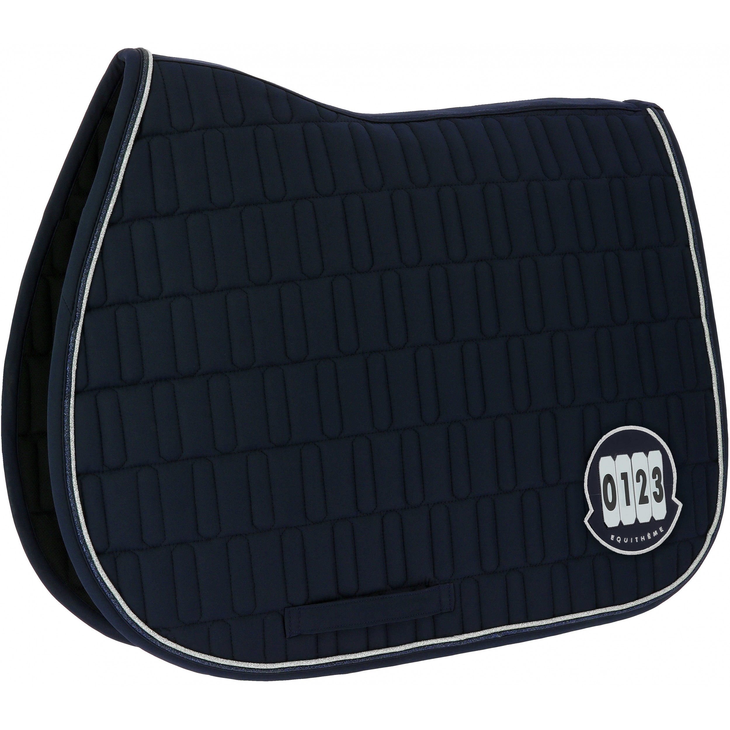 Schabracke mit Nummernhalter Je t'aime COMPET blau Warmblut Vielseitigkeit
