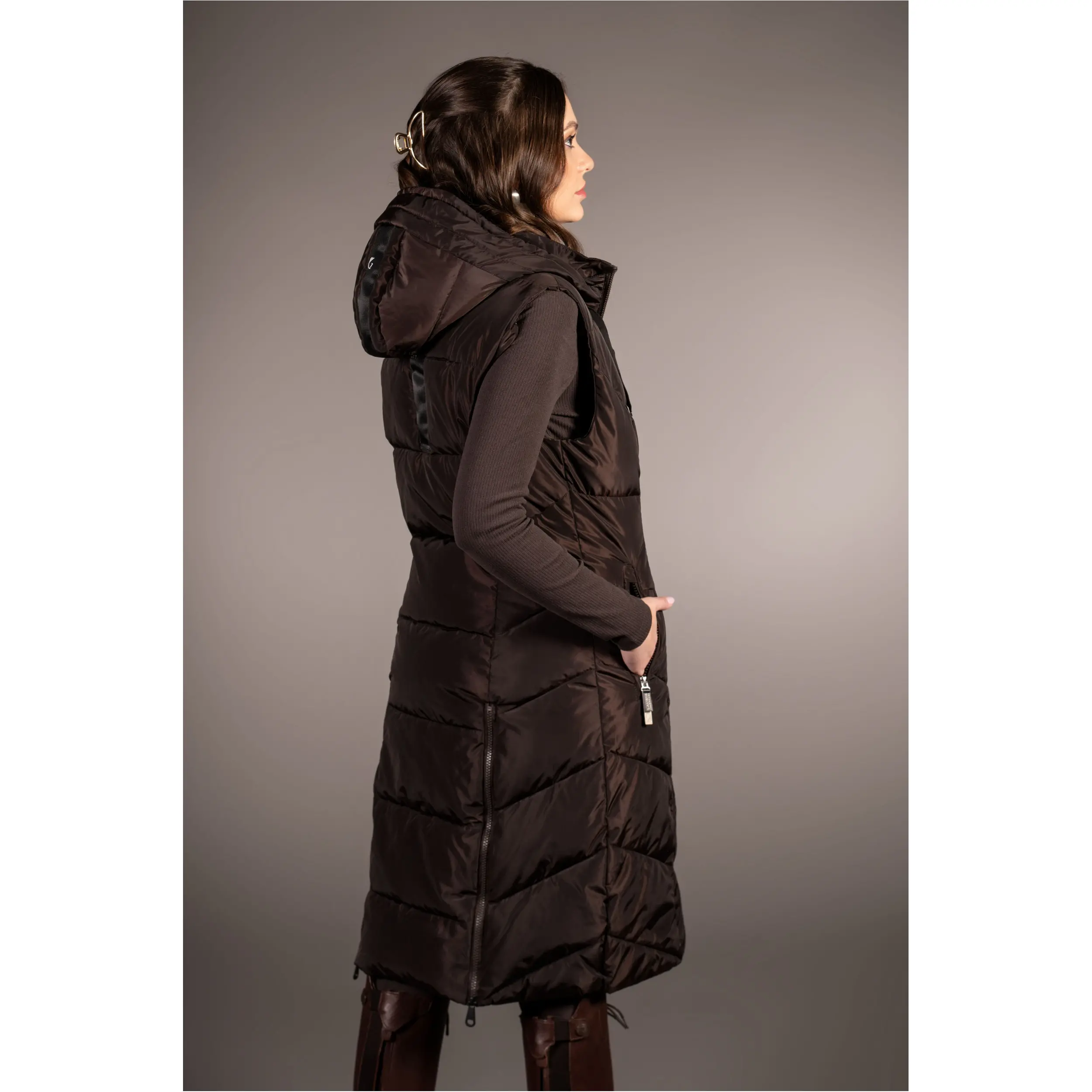 Damen Langweste AREZZO dunkelbraun