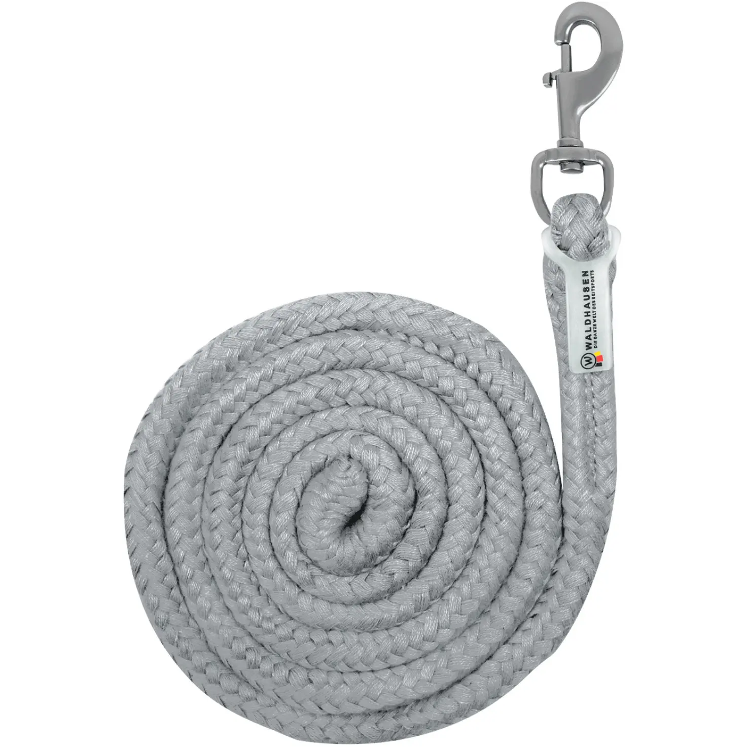 Führstrick mit Karabinerhaken PLUS chromgrau 200cm