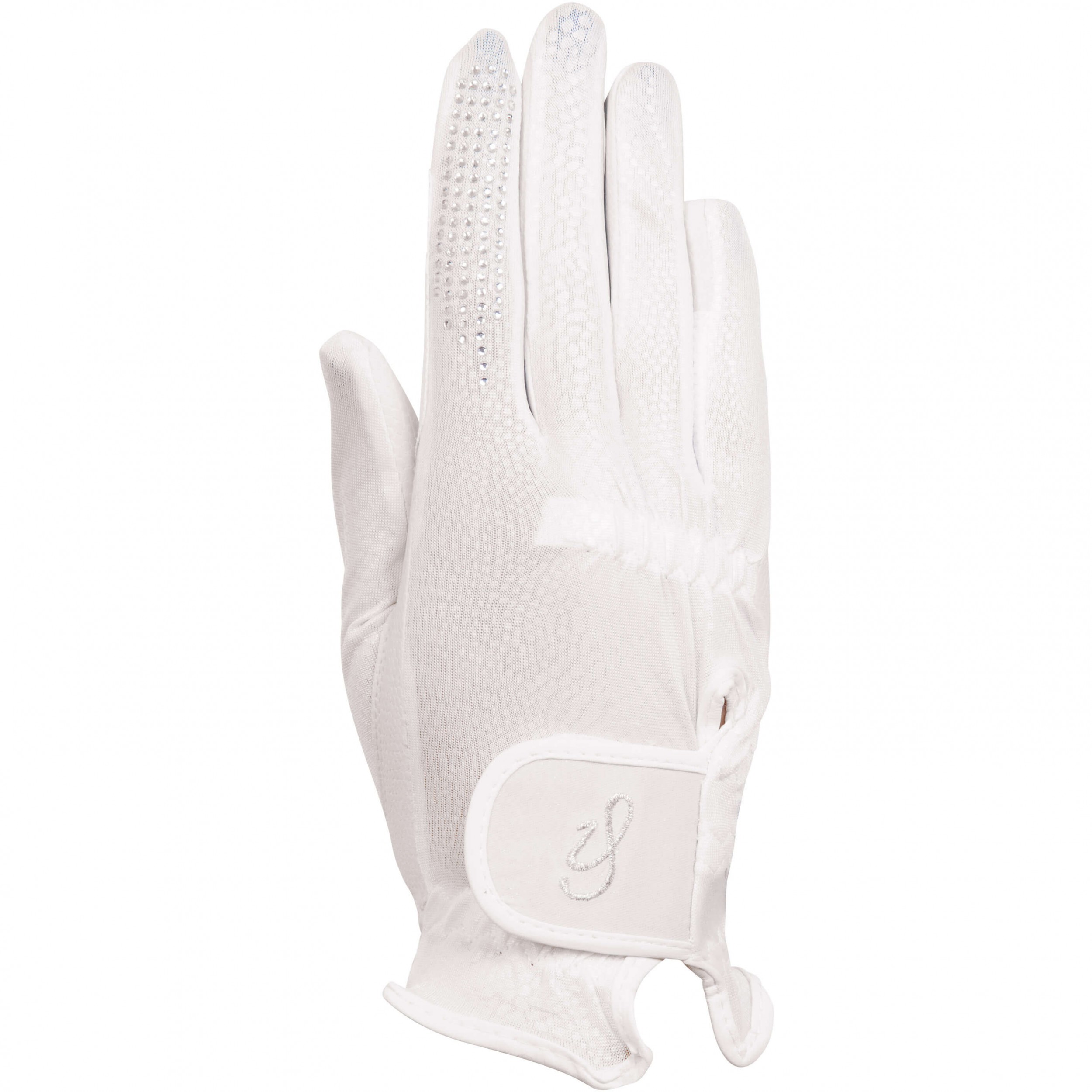 Damen Reithandschuhe Sparkle sparkling white