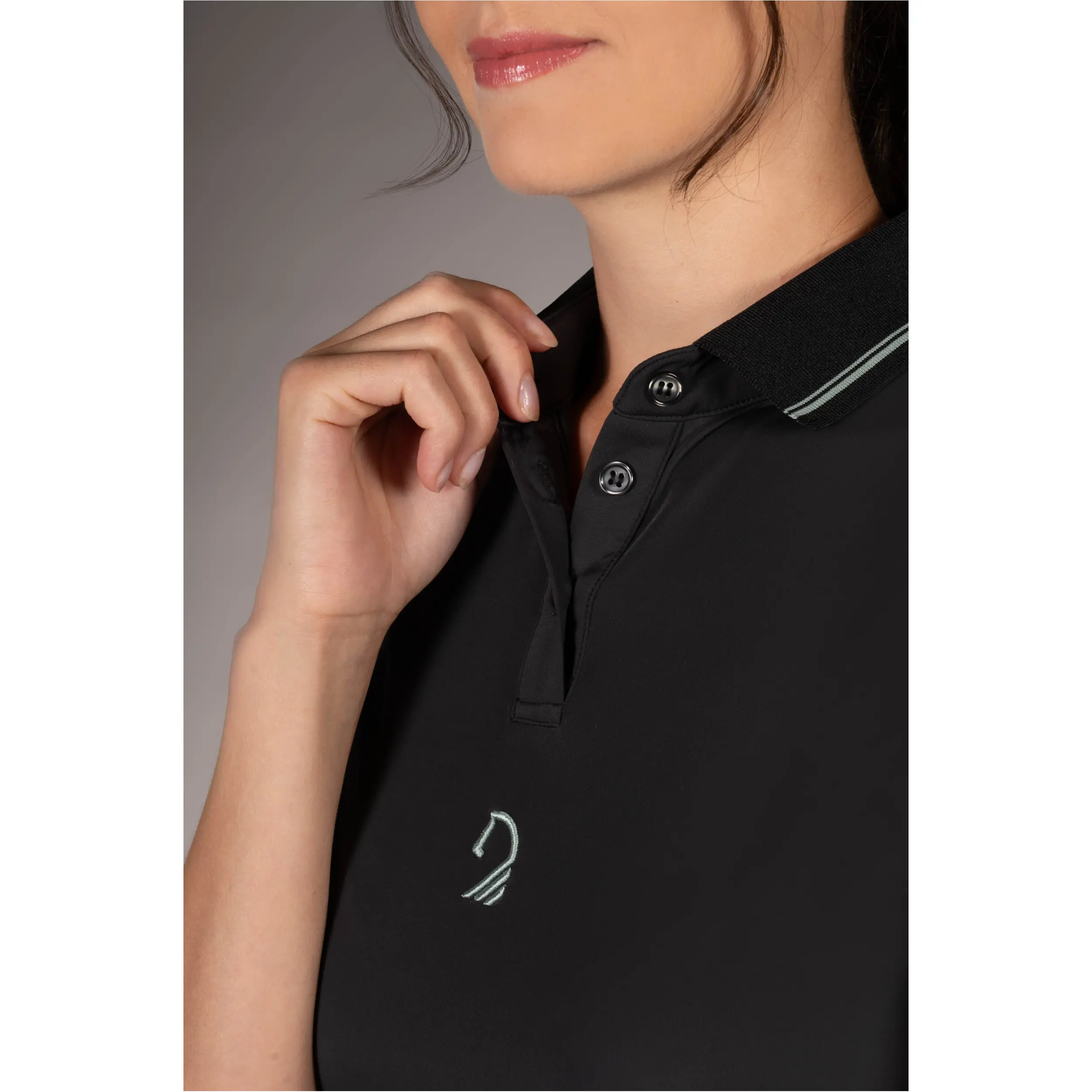 Damen Poloshirt LIMONE schwarz