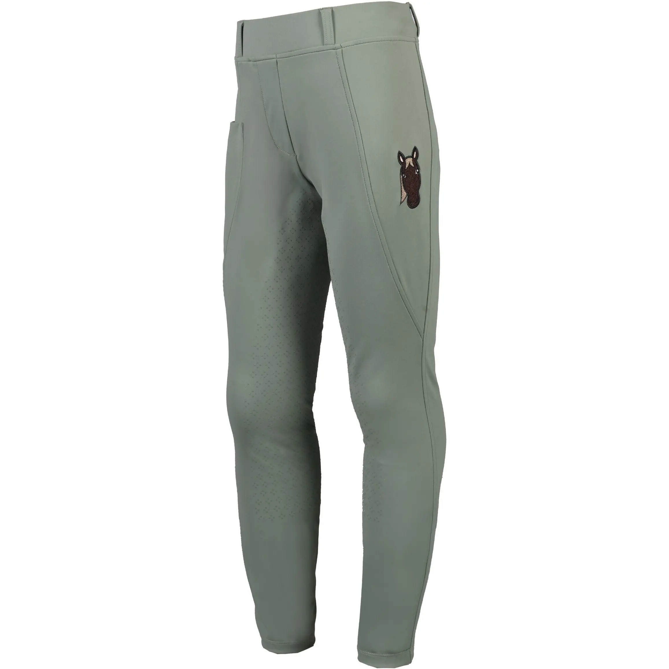 Winter Kinder Reitleggings Silikon Vollbesatz MIA salbei