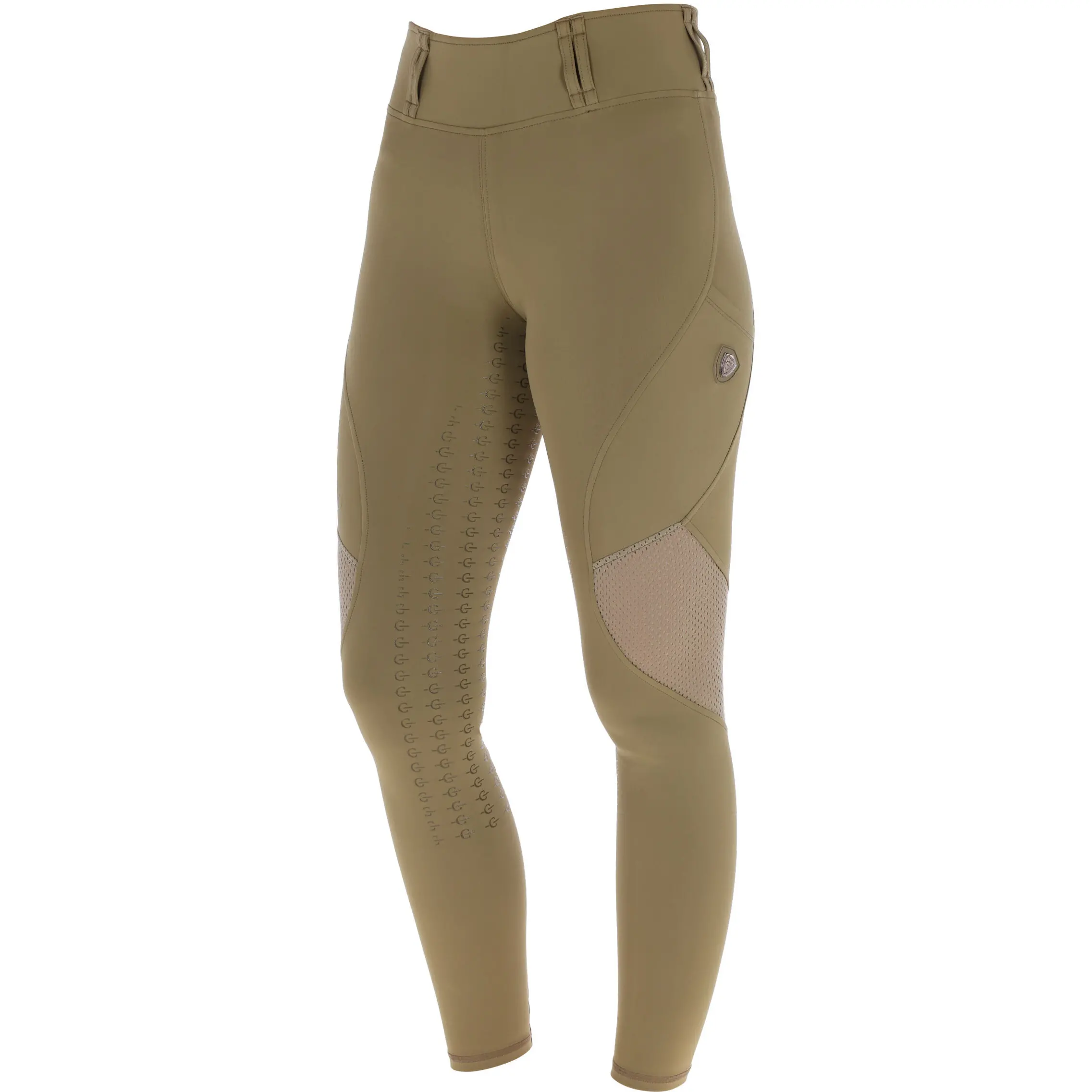 Damen Reitleggings Silikon Vollbesatz Mesh F/S 2026 walnut