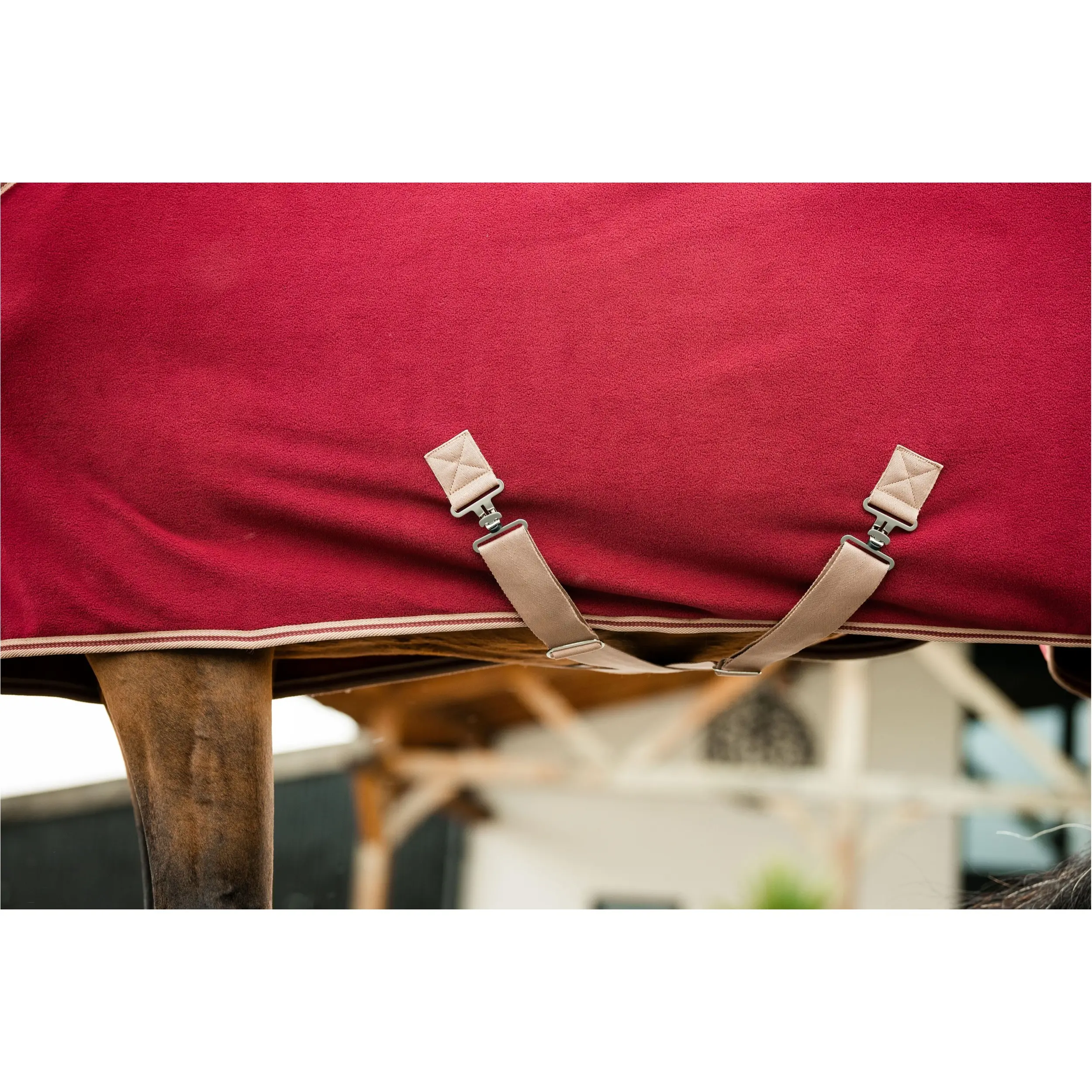 Abschwitzdecke AMIGO Fleece Cooler mulberry/taupe