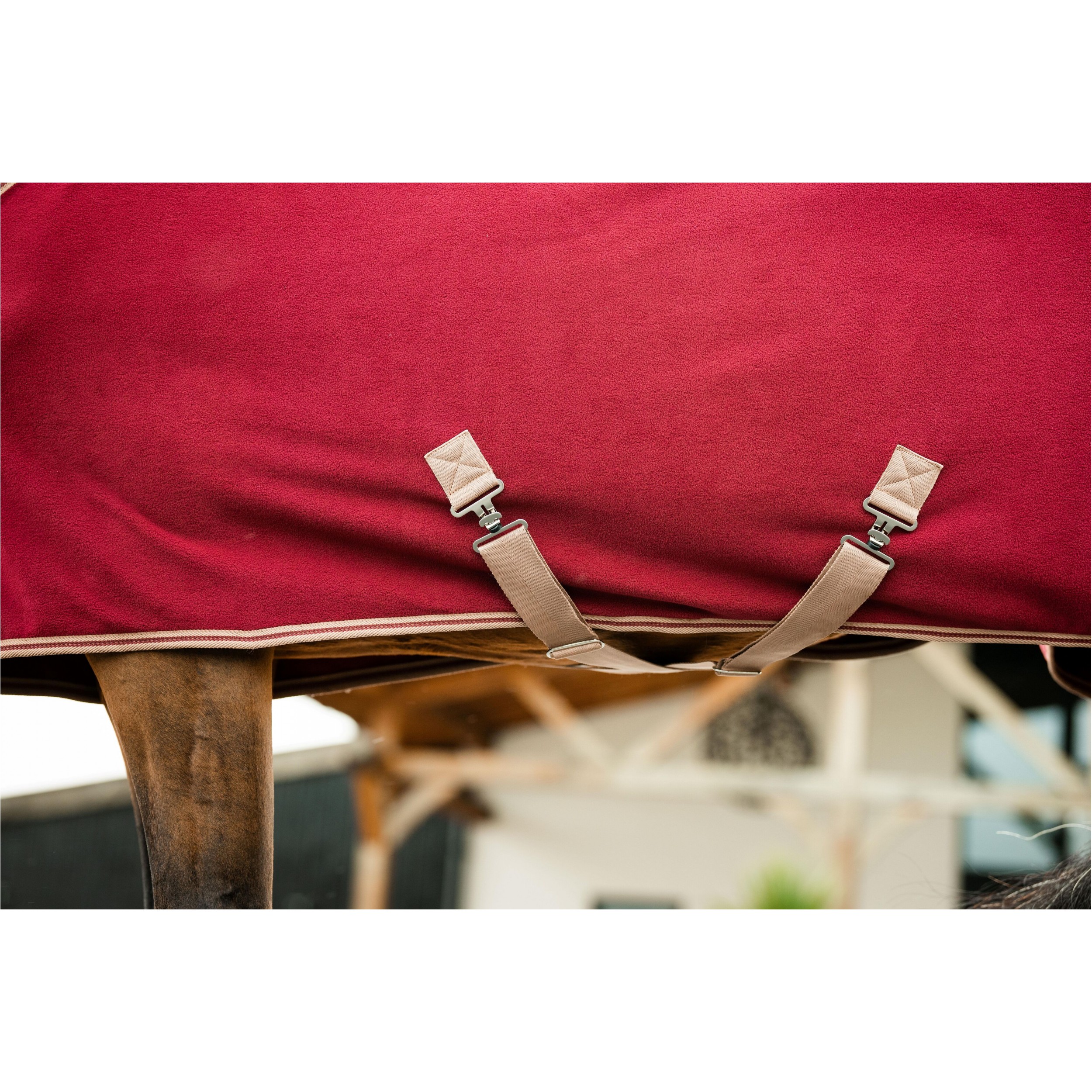 Abschwitzdecke AMIGO Fleece Cooler mulberry/taupe