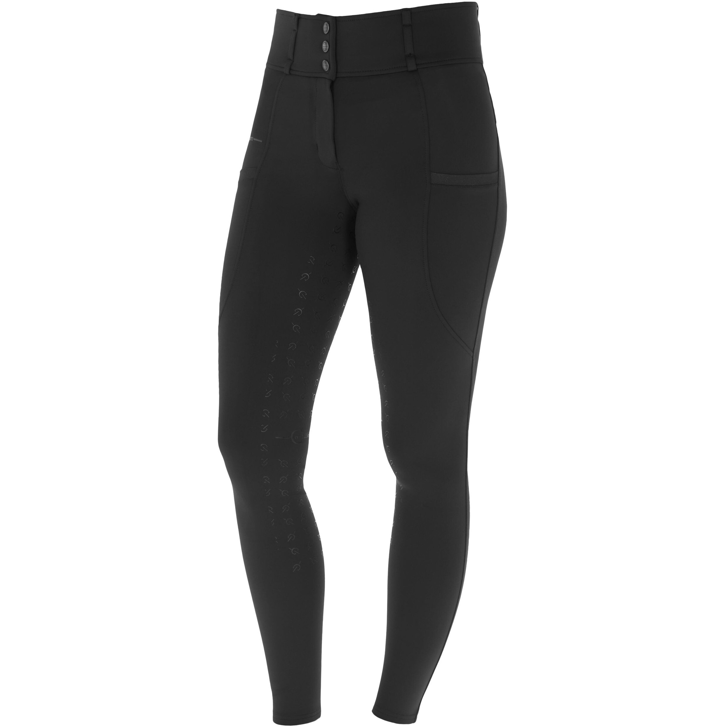 Damen Reithose Silikon Vollbesatz HIGHWAIST Hochbund schwarz