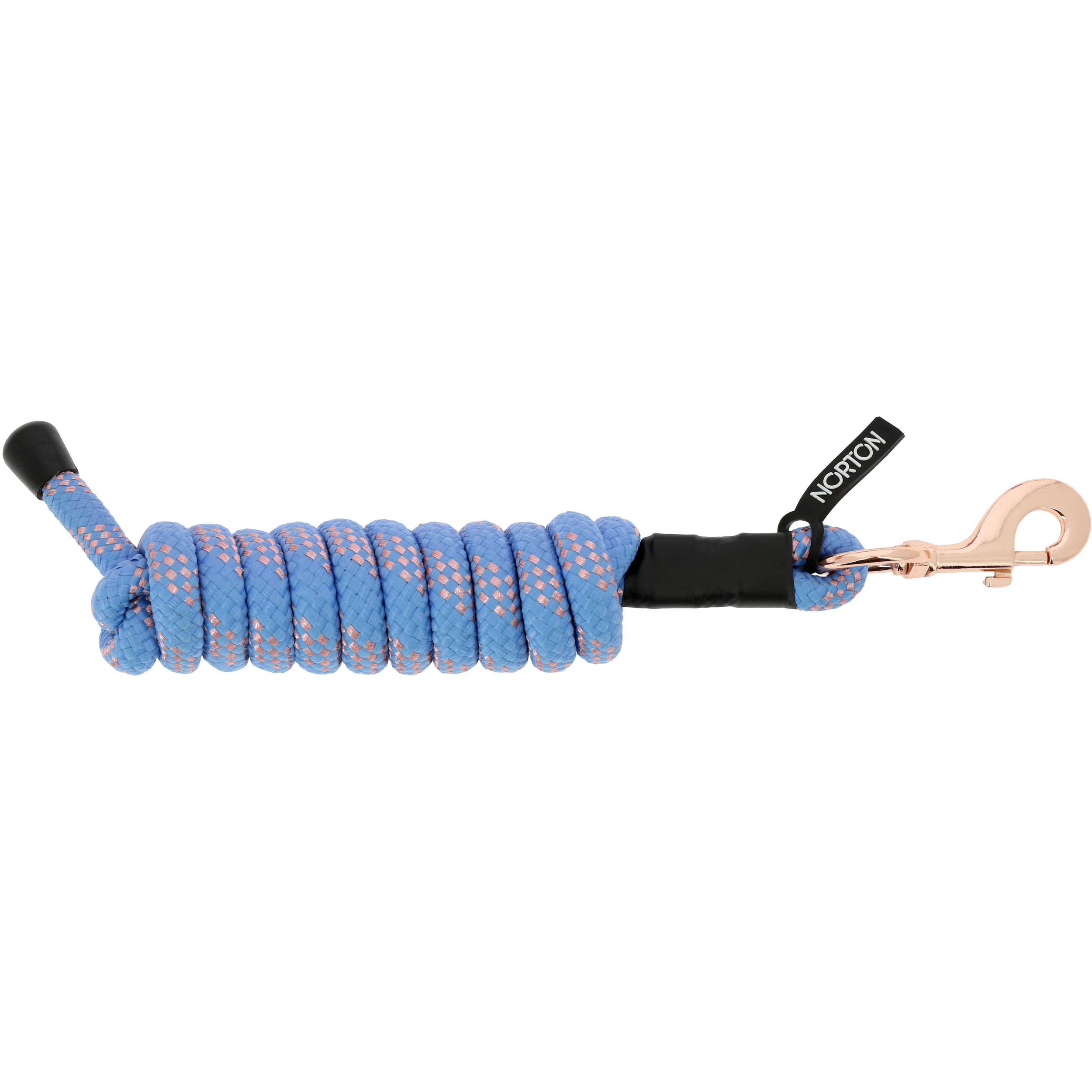 Anbindestrick zweifarbig mit Karabinerhaken LOLLY himmelblau 200cm