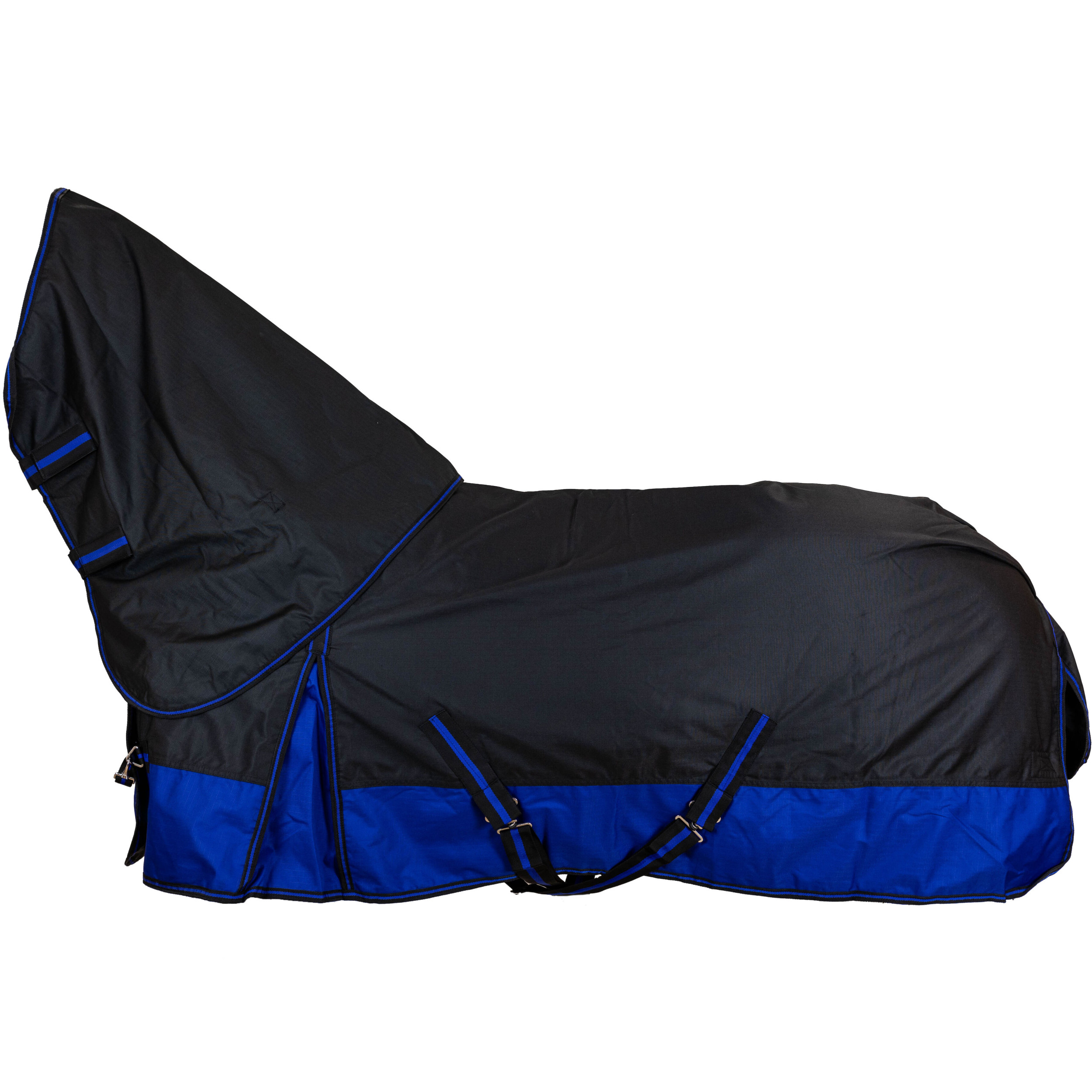 Winterdecke Full Neck 100g Füllung 600D BASICLINE schwarz/royalblau