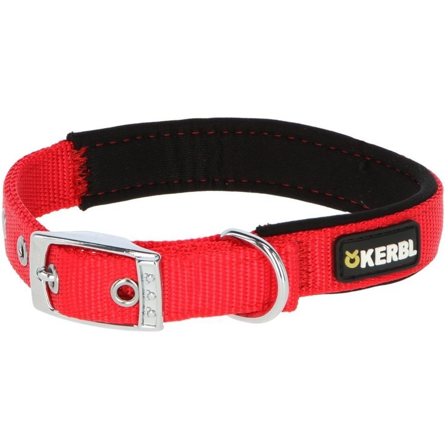 Hundehalsband mit Softeinlage MIAMI PLUS Nylon rot