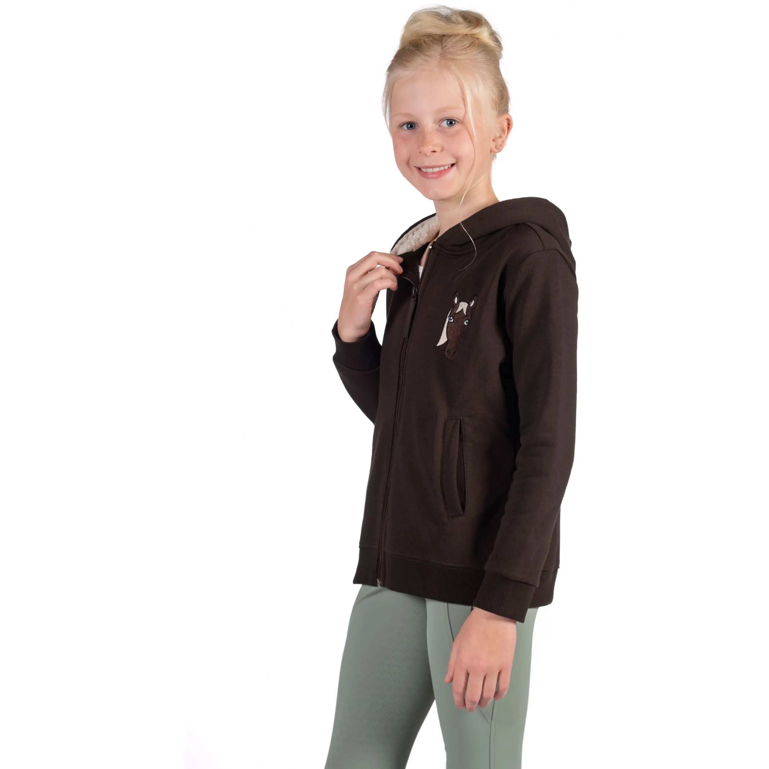 Kinder Sweatjacke MIA dunkelbraun Kinder Sweatjacke MIA dunkelbraun