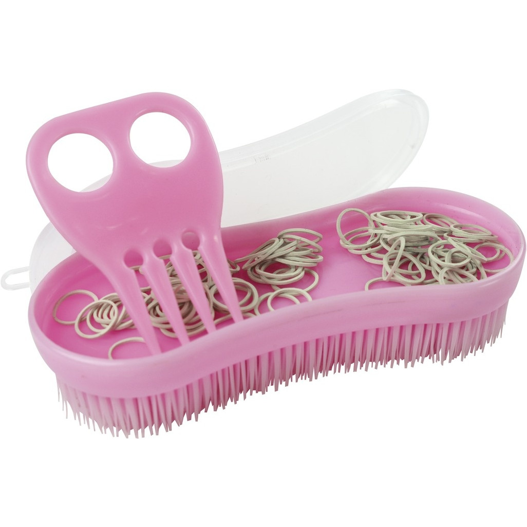 Mähnen Flechtbürste rosa