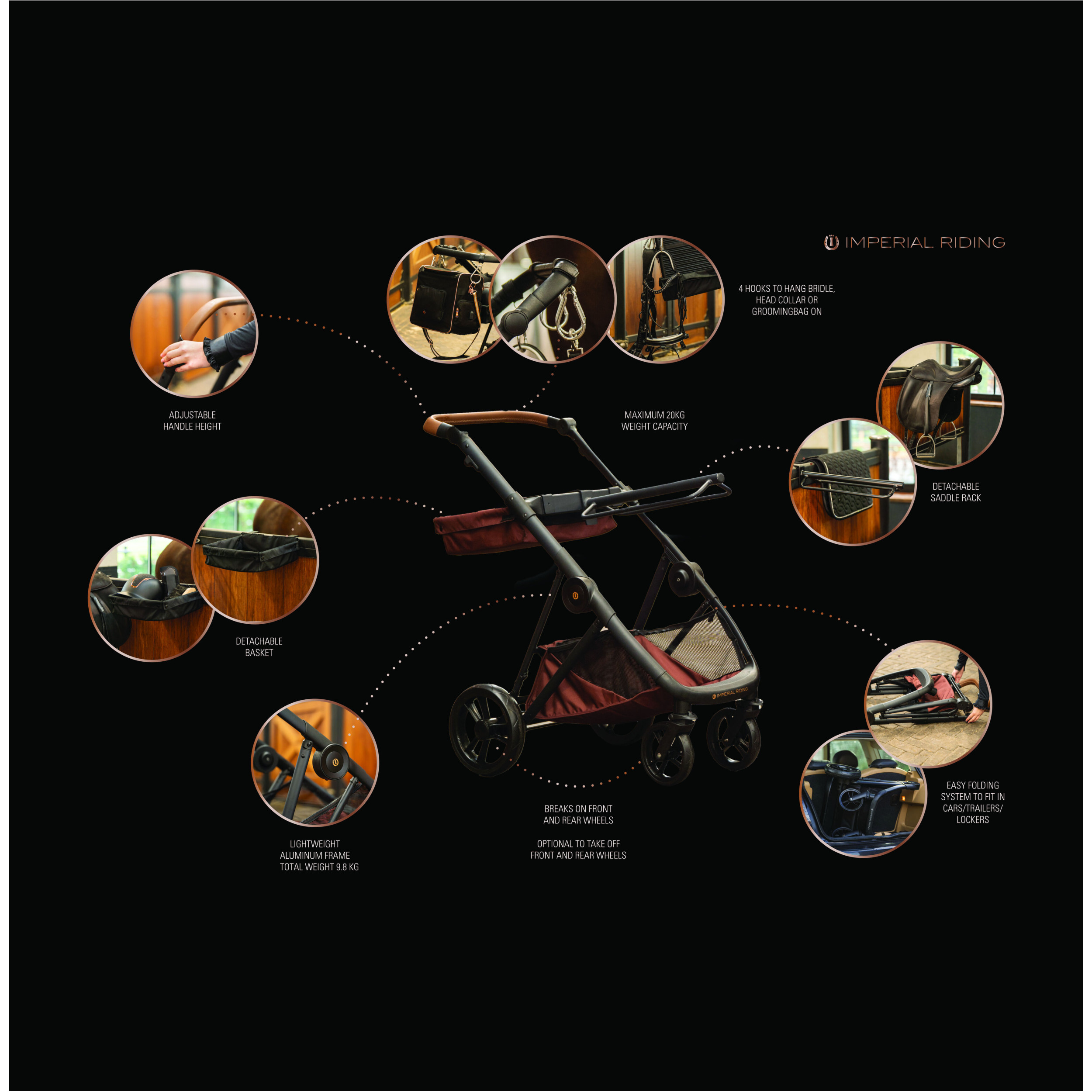 Sattelwagen IRHCarry Light navy/chocolate