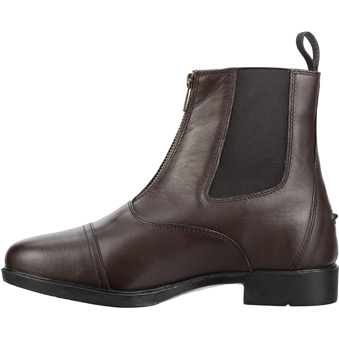 Reitstiefeletten CLASSIC Frontzip Echtleder braun