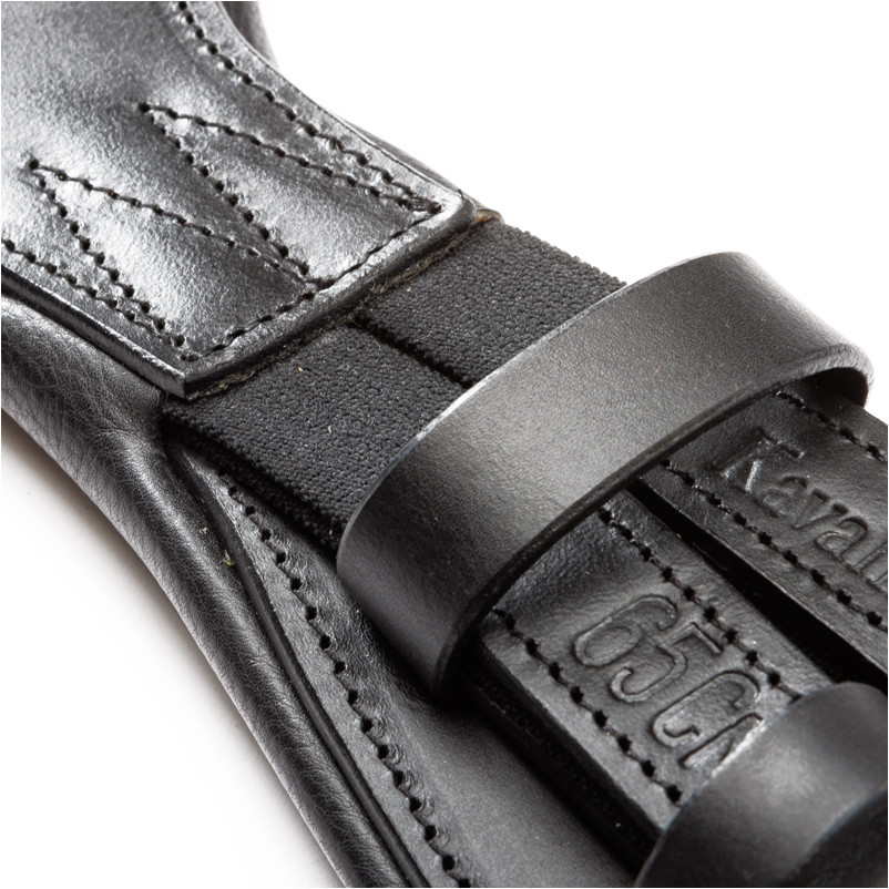 Lederkurzgurt geölt mit Elast CASPER schwarz