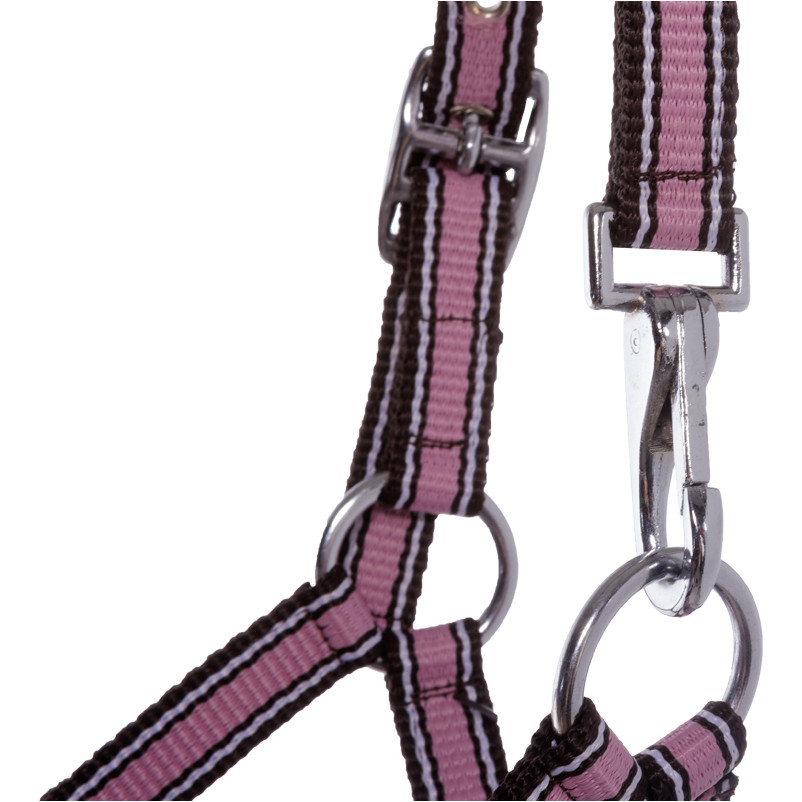 Fohlenhalfter rosa/braun/weiß Fohlenhalfter rosa/braun/weiß