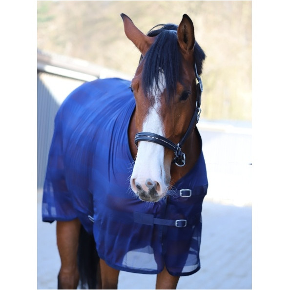 Fliegendecke mit Kreuzgurt BASICLINE dunkelblau