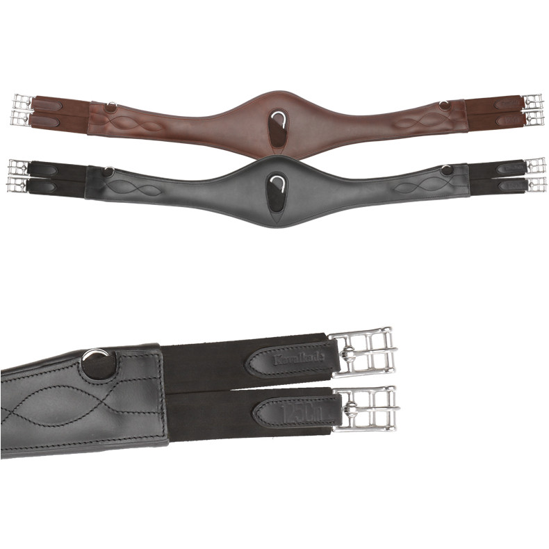 Ledersattelgurt geölt mit Elast SHAPE schwarz