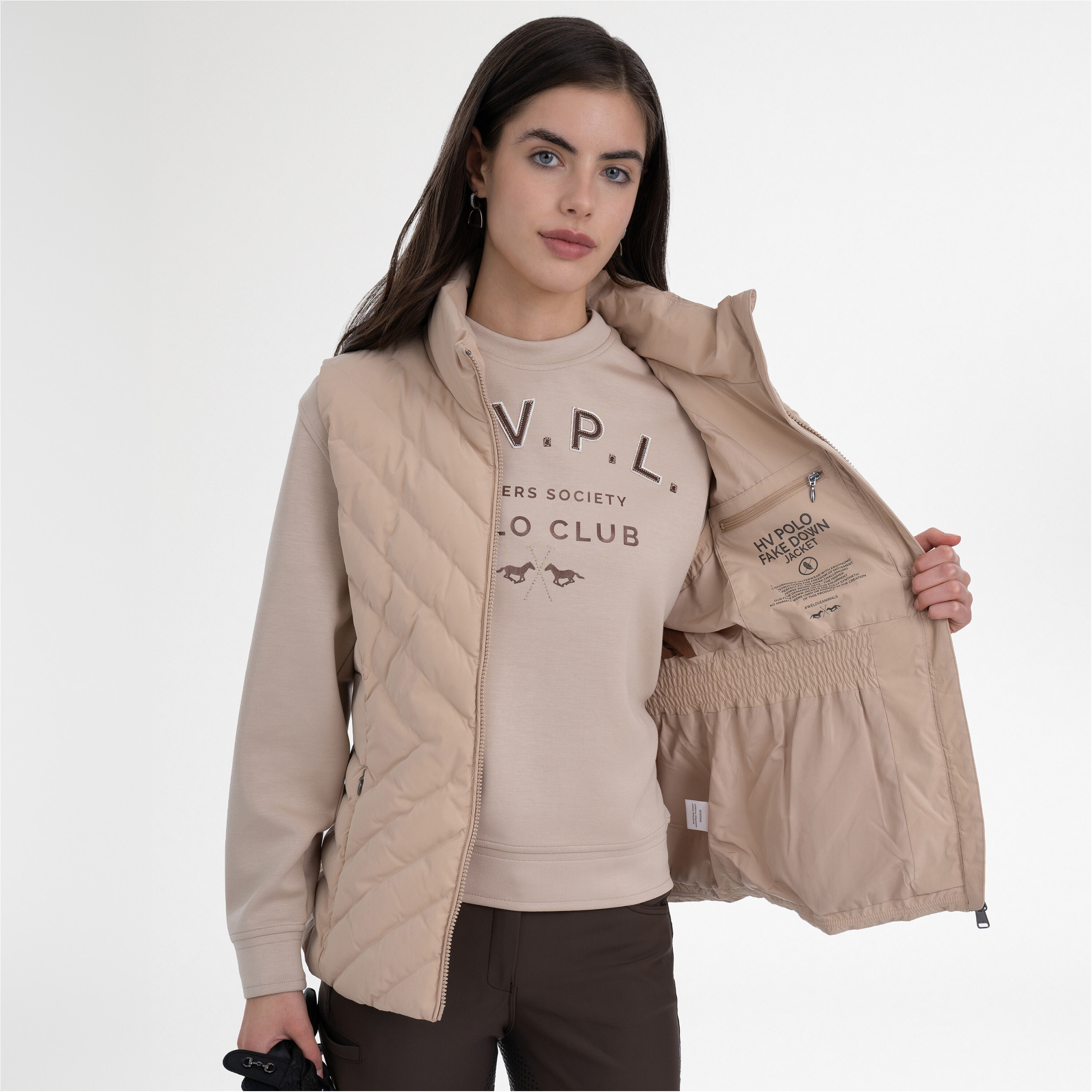 Damen Weste HVPMontana champagne
