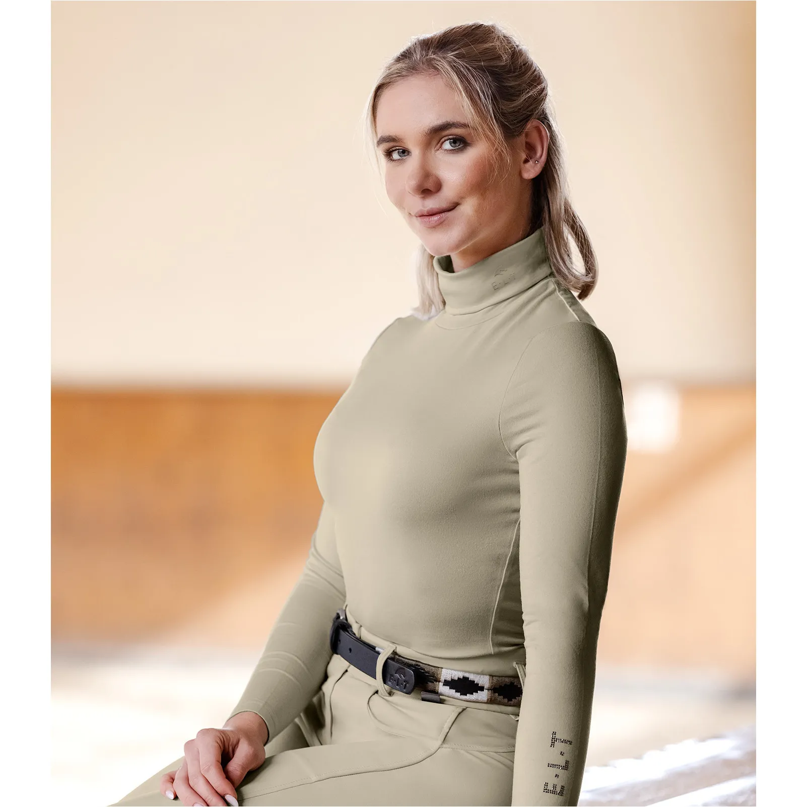 Damen Rollkragenshirt MADISON beigegrau