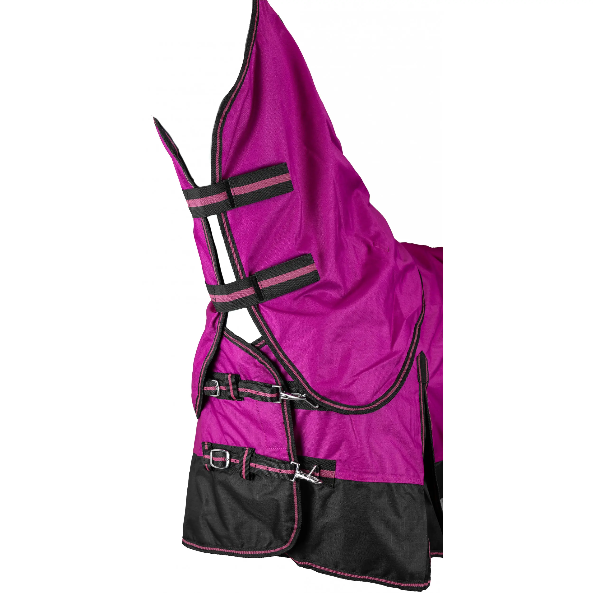 Winterdecke Full Neck 300g Füllung 600D BASICLINE beere/schwarz