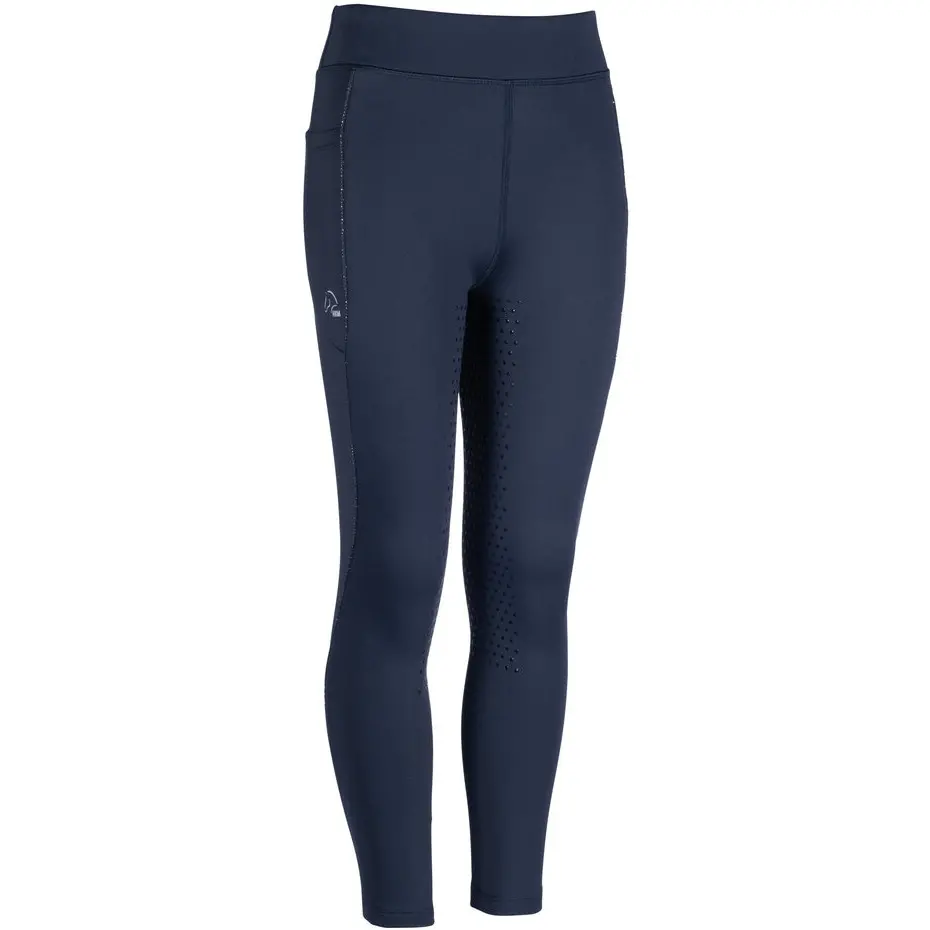 Kinder Reitleggings Silikon Vollbesatz ALICE dunkelblau