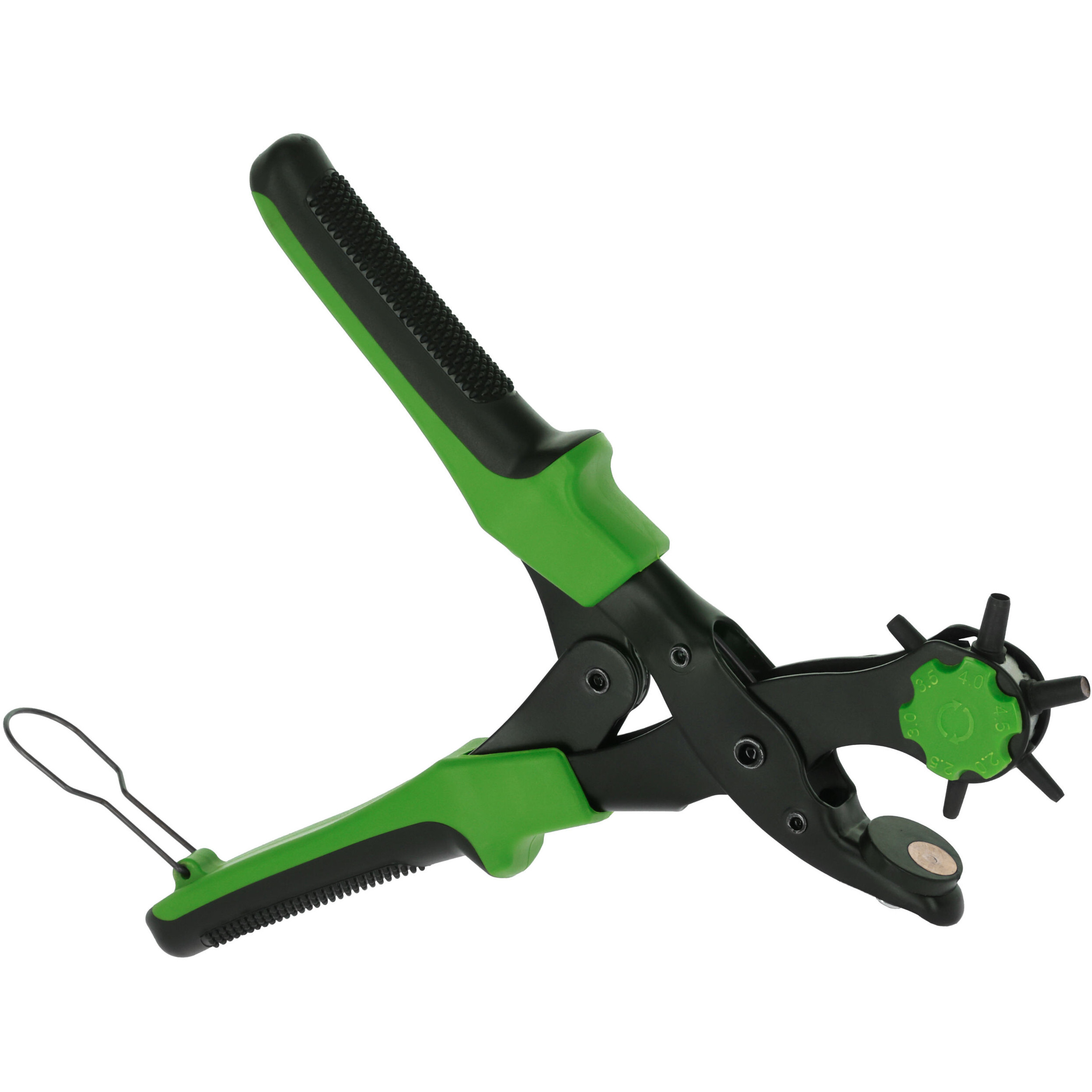 Lochzange mit 6 Stanzgrößen schwarz/grün