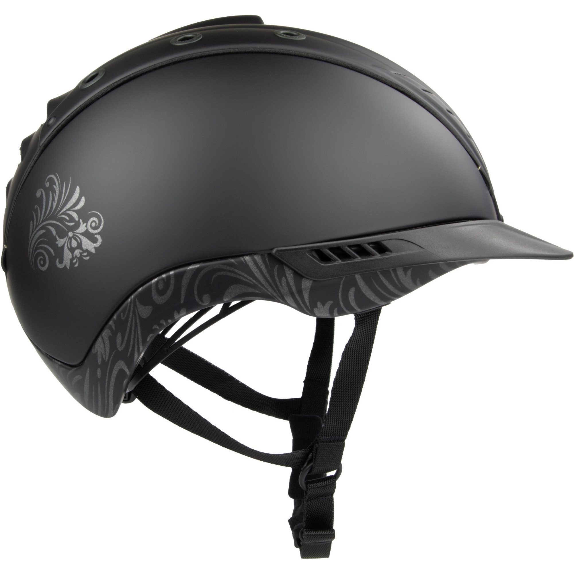 Reithelm MISTRALL-2 schwarz floral Reithelm MISTRALL-2 schwarz floral