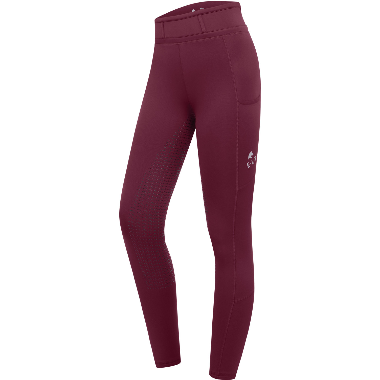 Damen Reitleggings Silikon Vollbesatz ELLA samtrot