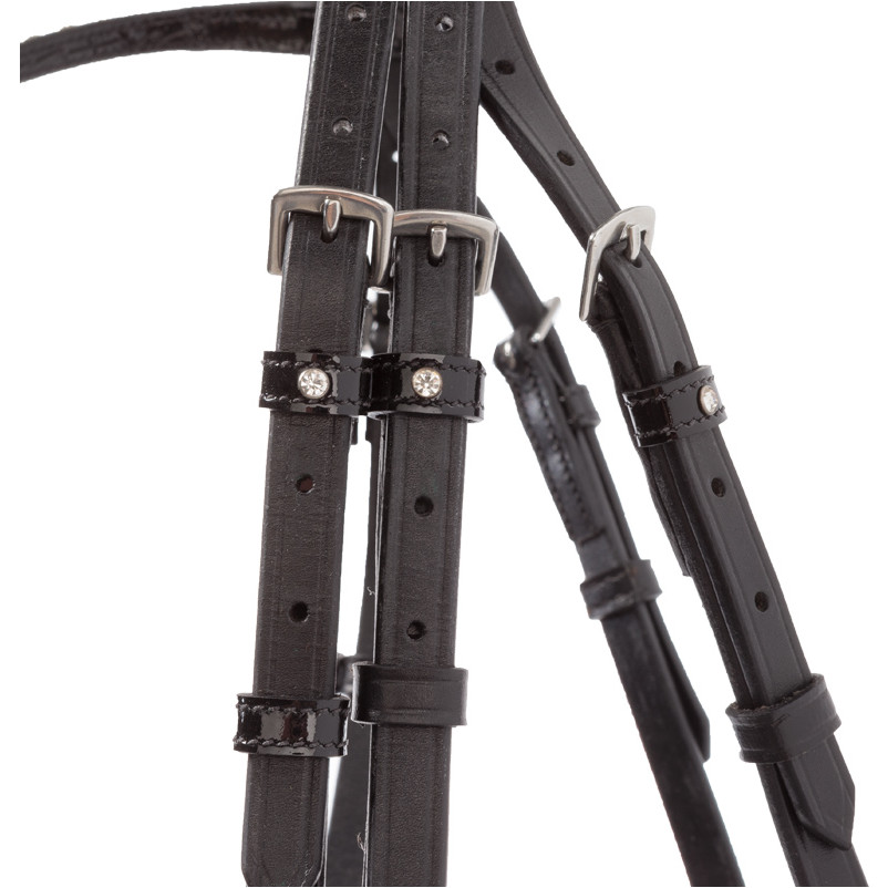 Trensenzaum schwedisch kombiniert REYNA schwarz lack/schwarz Trensenzaum schwedisch kombiniert REYNA schwarz lack/schwarz