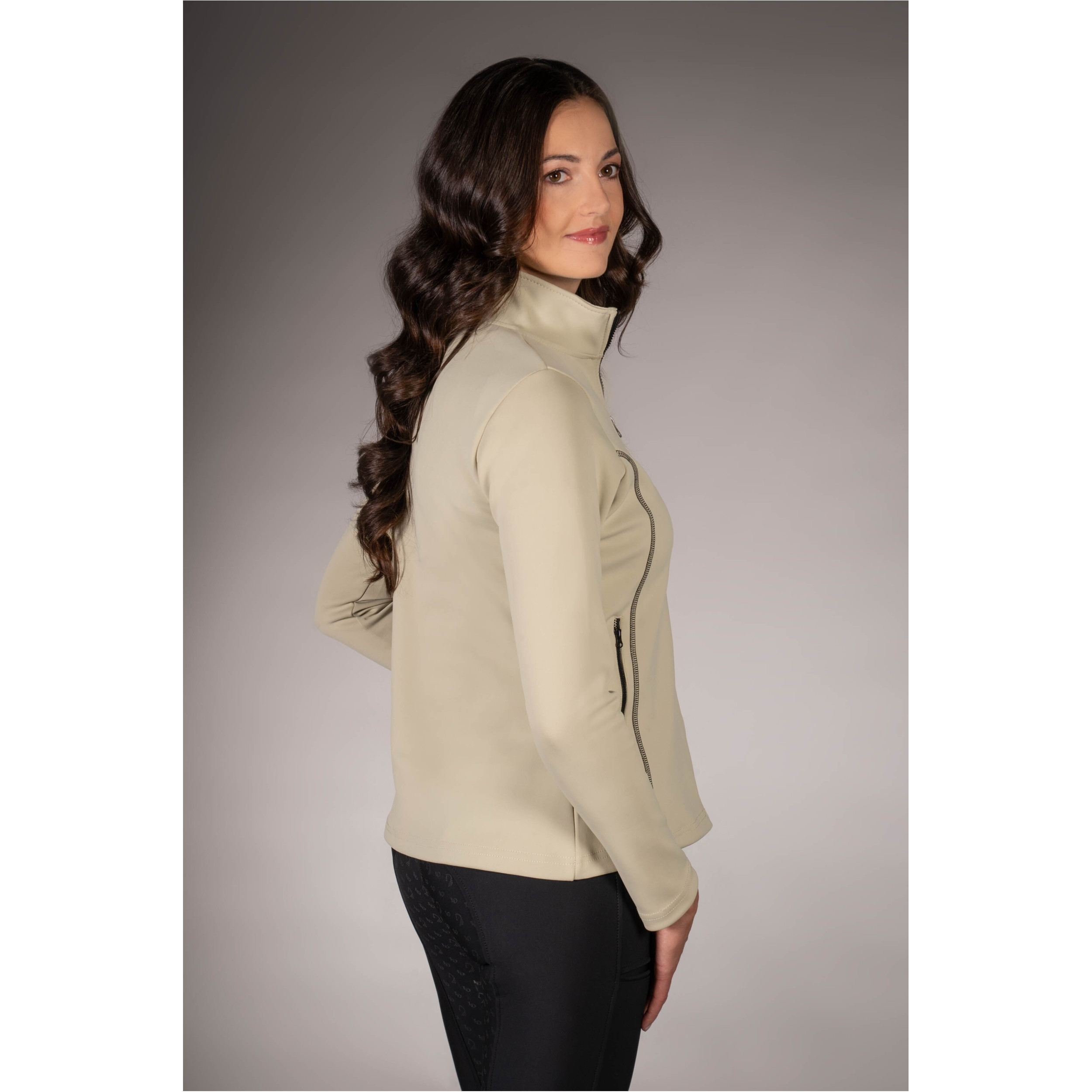 Damen Sweatjacke LIMONE grau/beige