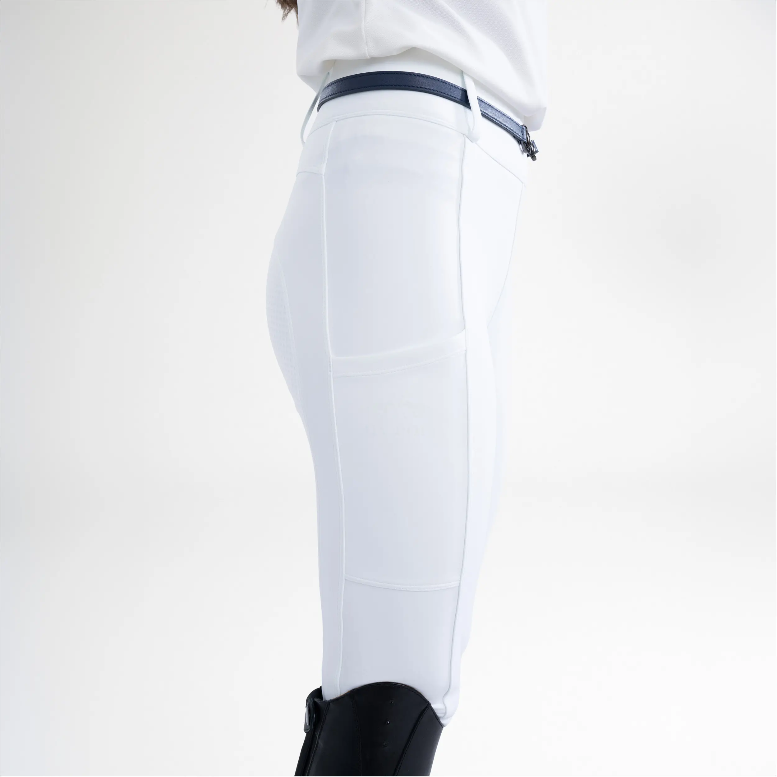 Damen Reitleggings Silikon Vollbesatz HVPManou weiß