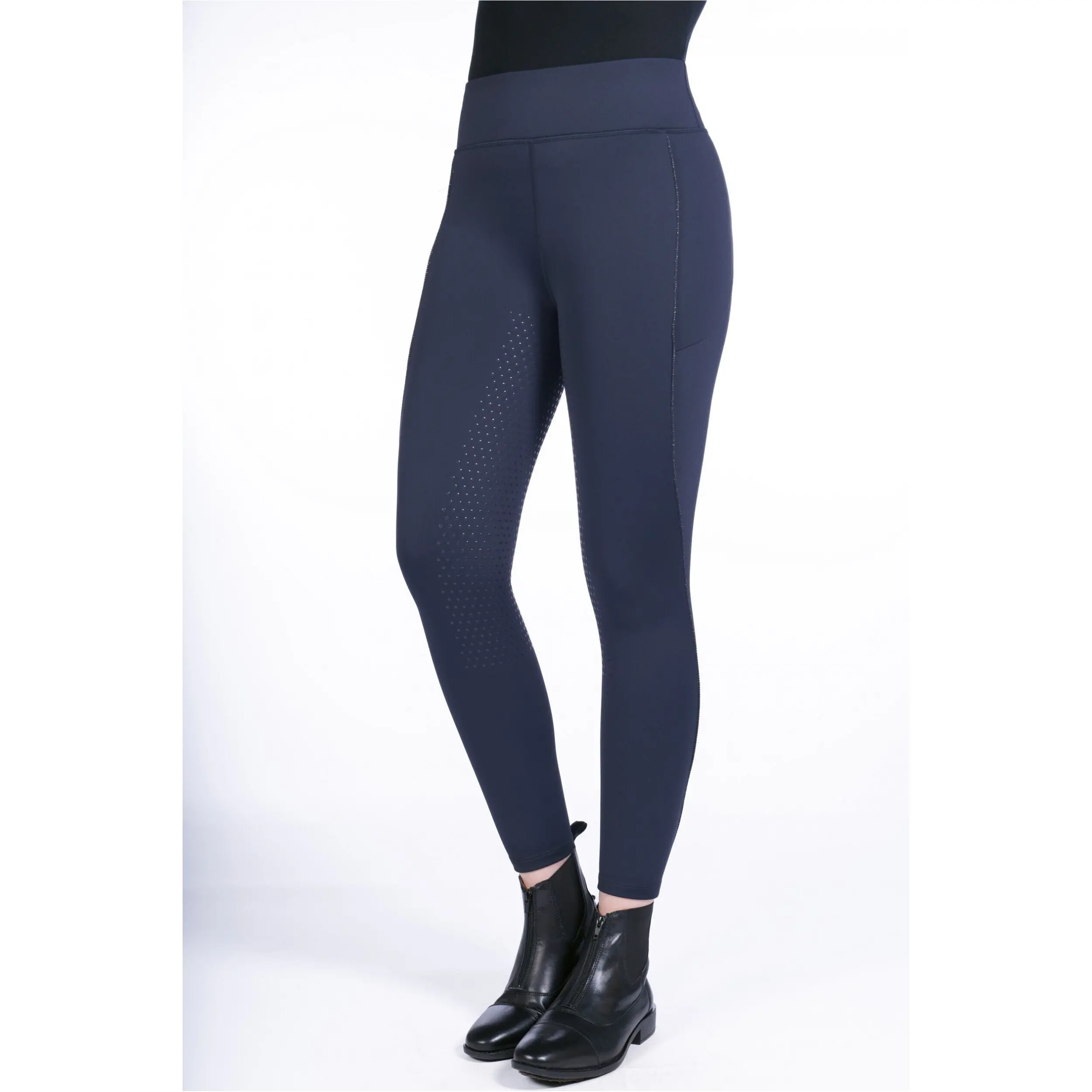 Damen Reitleggings Silikon Vollbesatz ALICE dunkelblau