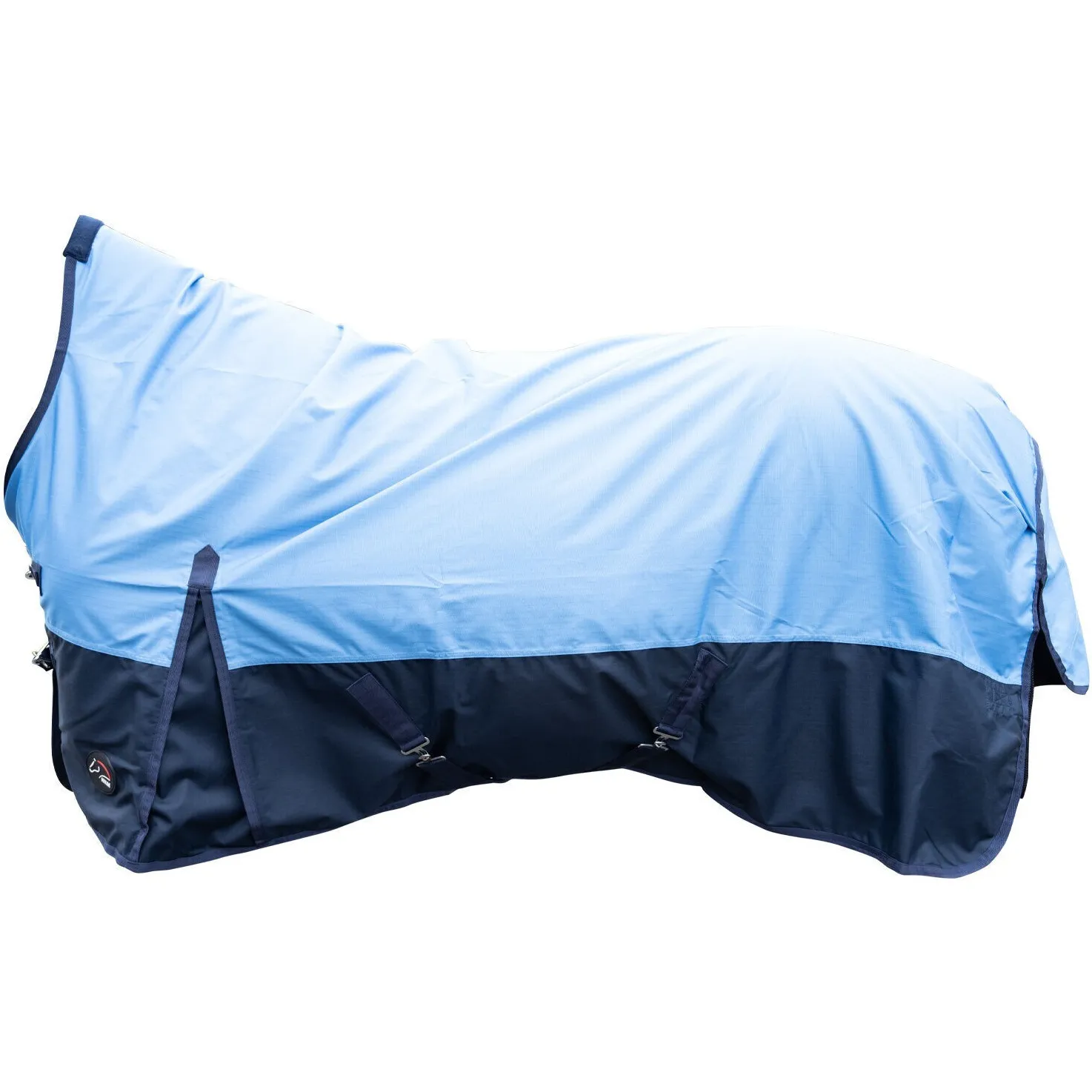 Weidedecke High Neck 600D mit glattem Futter NORWICH dunkelblau/hellblau