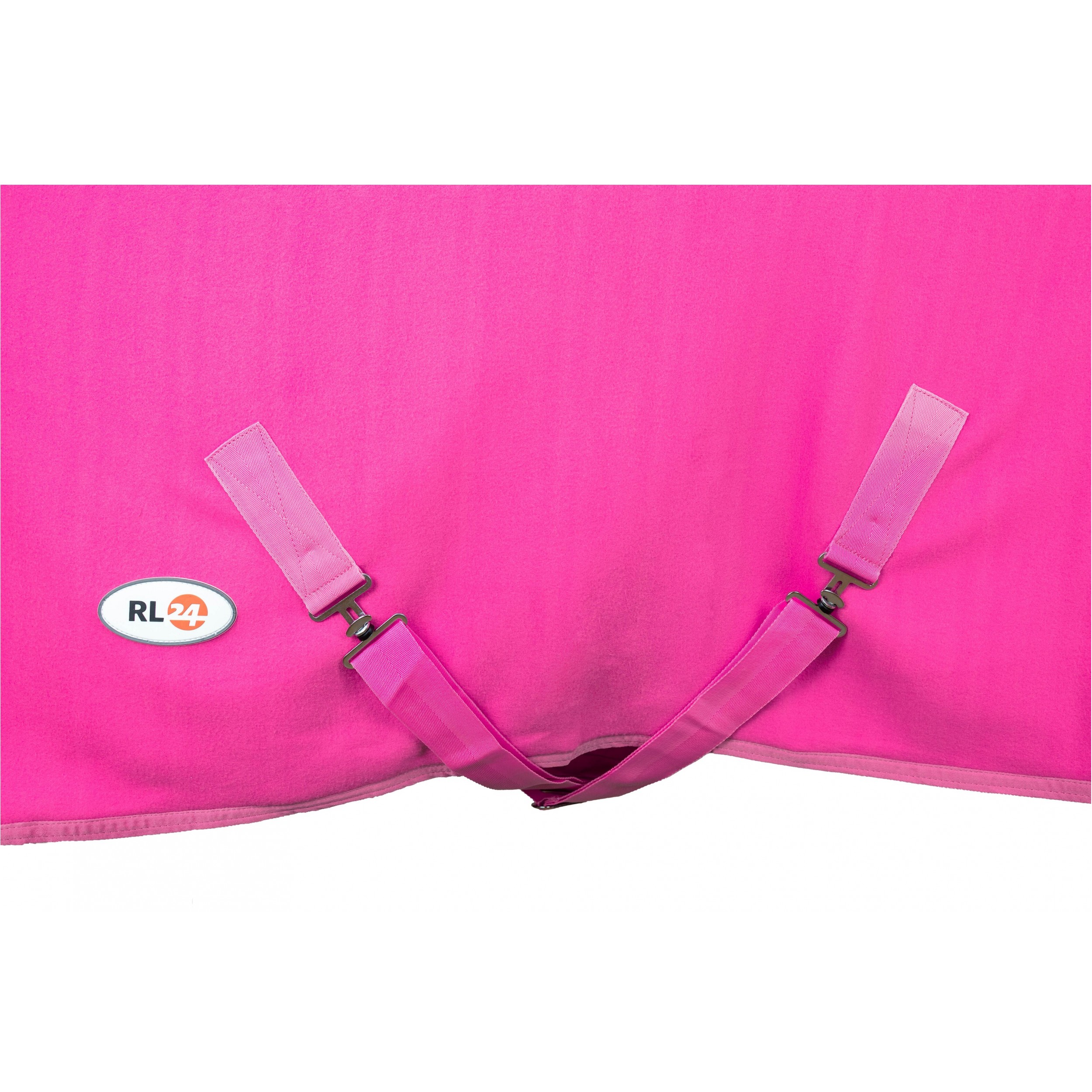 Abschwitzdecke mit Kreuzgurt BASICLINE neon pink