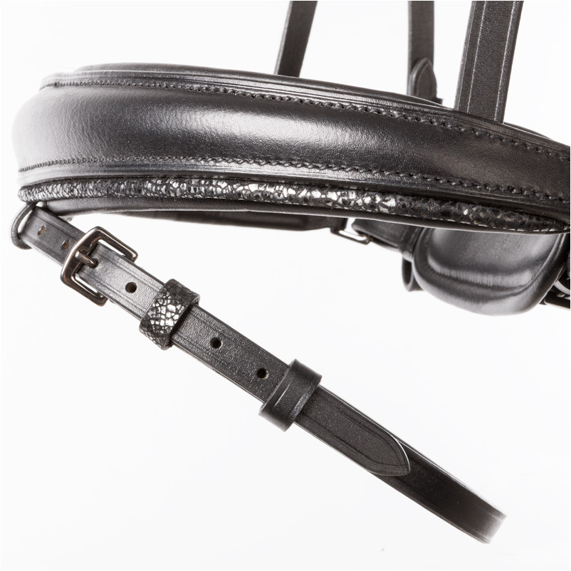 Trensenzaum mit schwedischen Reithalfter VICTORIA schwarz