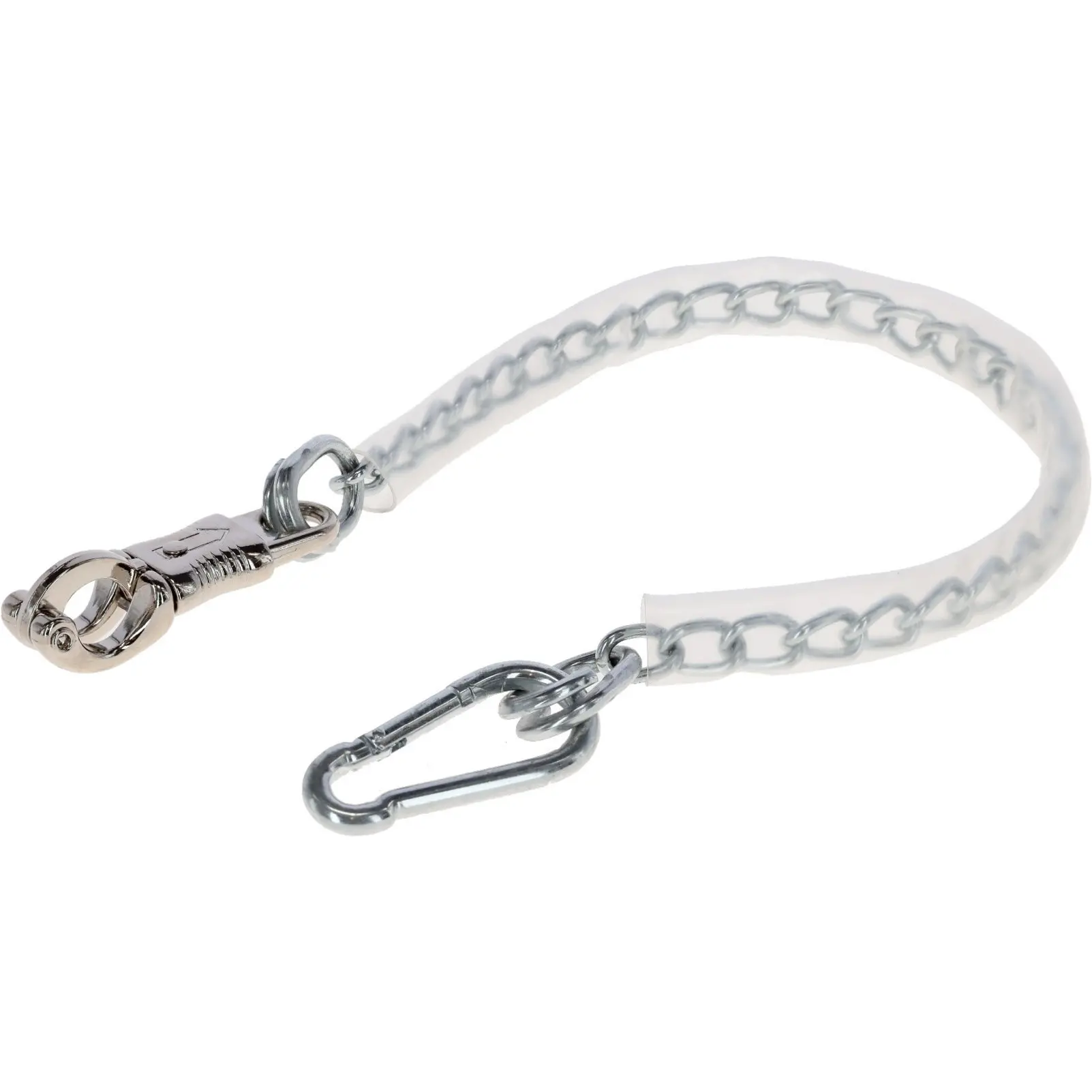 Anbindekette mit PVC-Überzug Panik- und Karabinerhaken