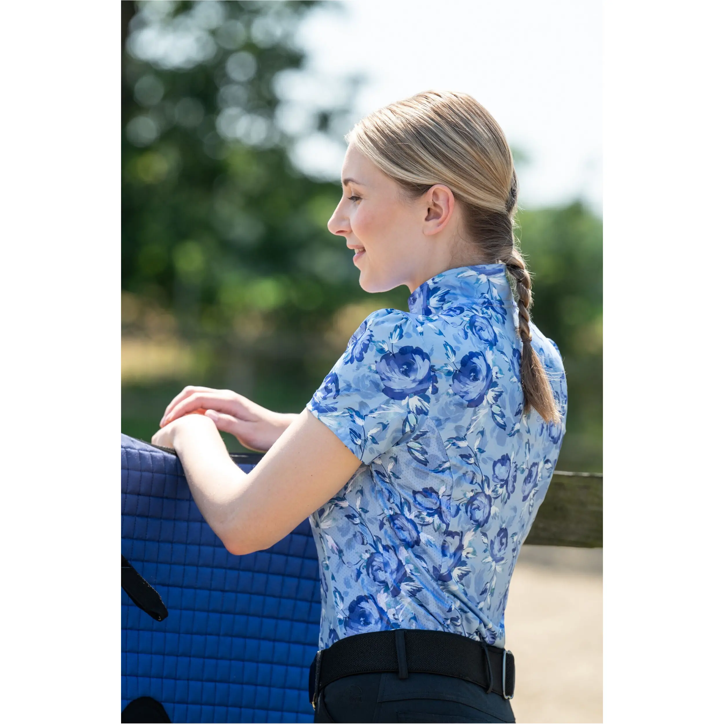 Damen Funktionsshirt CHARLOTTE dunkelblau/hellblau