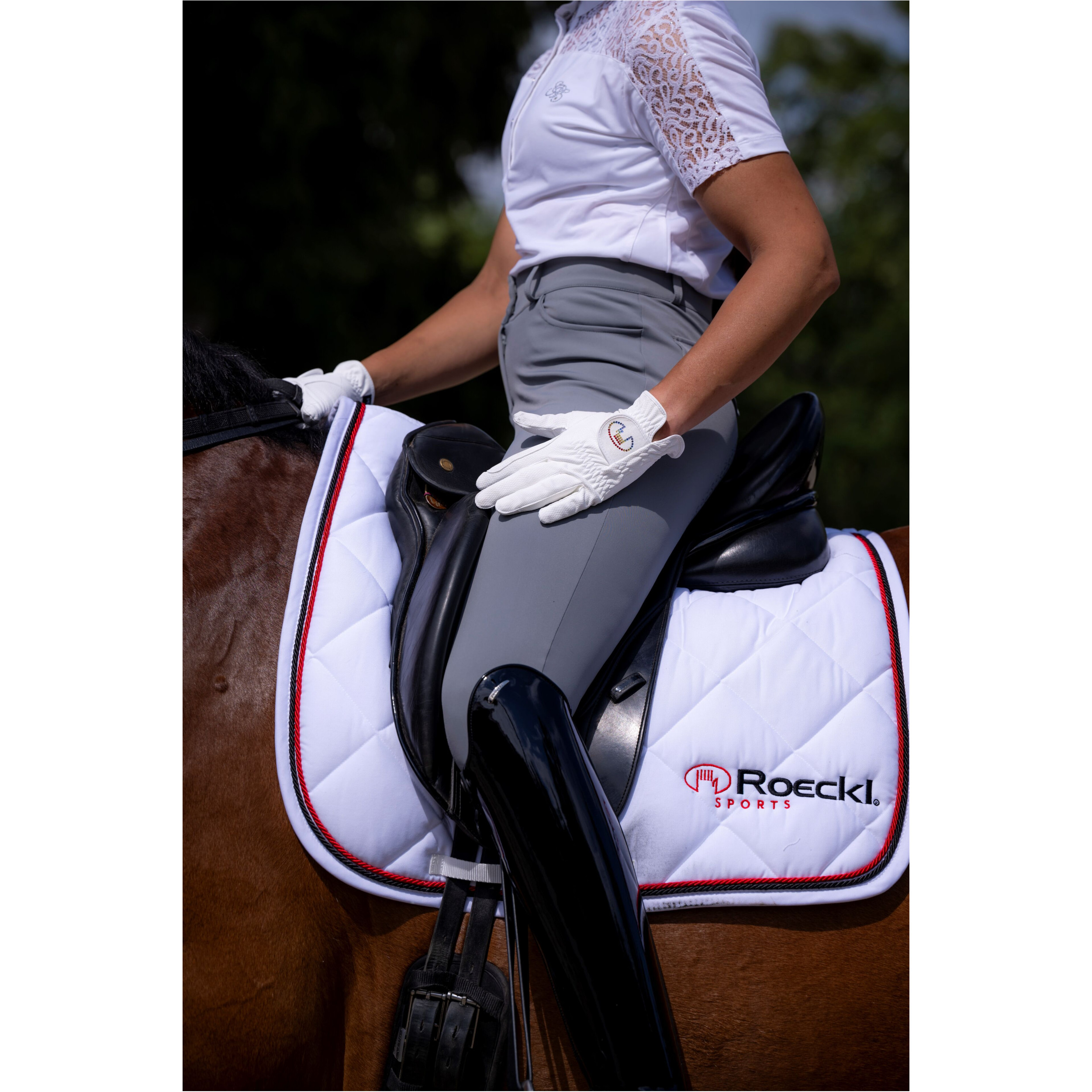 Reithandschuhe MARNE weiß/rainbow Reithandschuhe MARNE weiß/rainbow