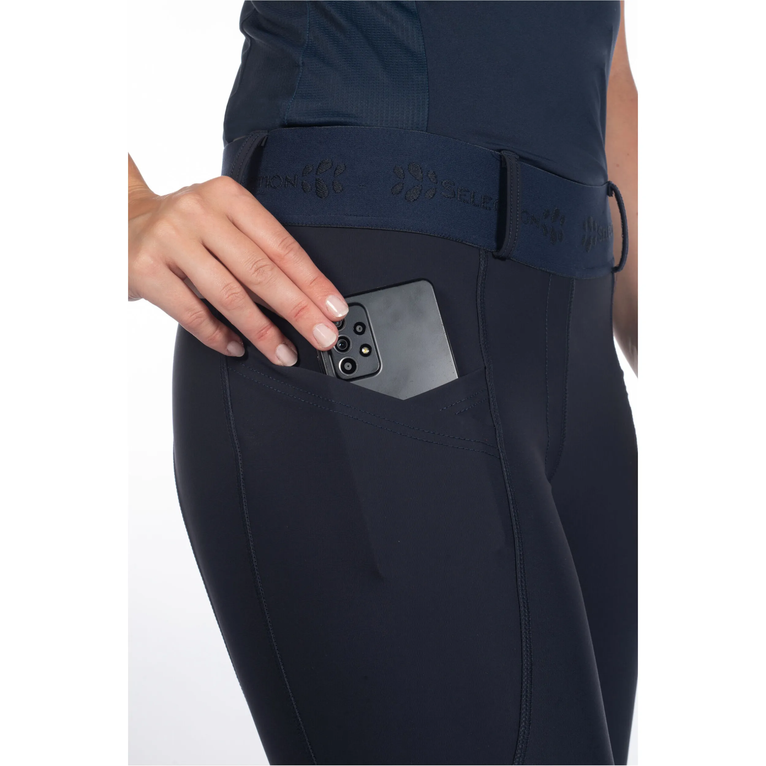 Damen Reitleggings Silikon Vollbesatz ARUBA dunkelblau