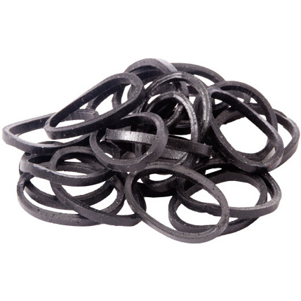 Einflechtgummis schwarz