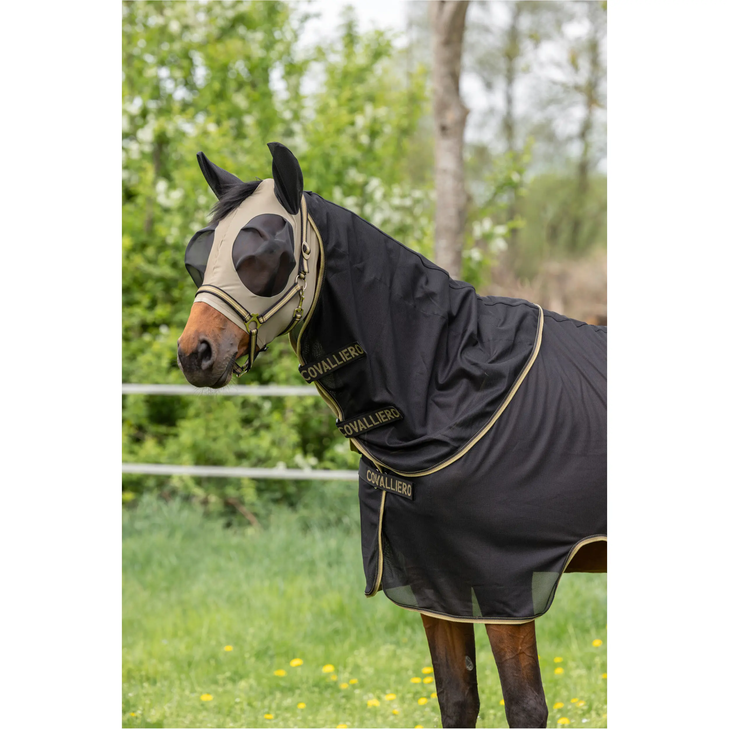 Fliegenmaske FinoStretch Zipper F/S 2026 walnut