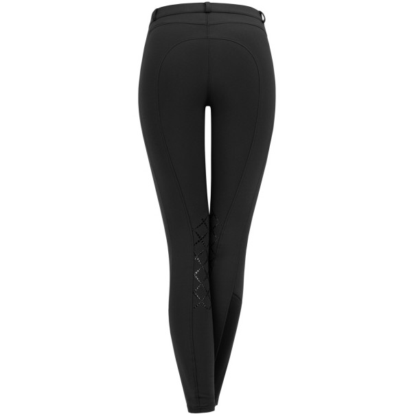 Damen Reithose Silikon Kniebesatz MICRO schwarz