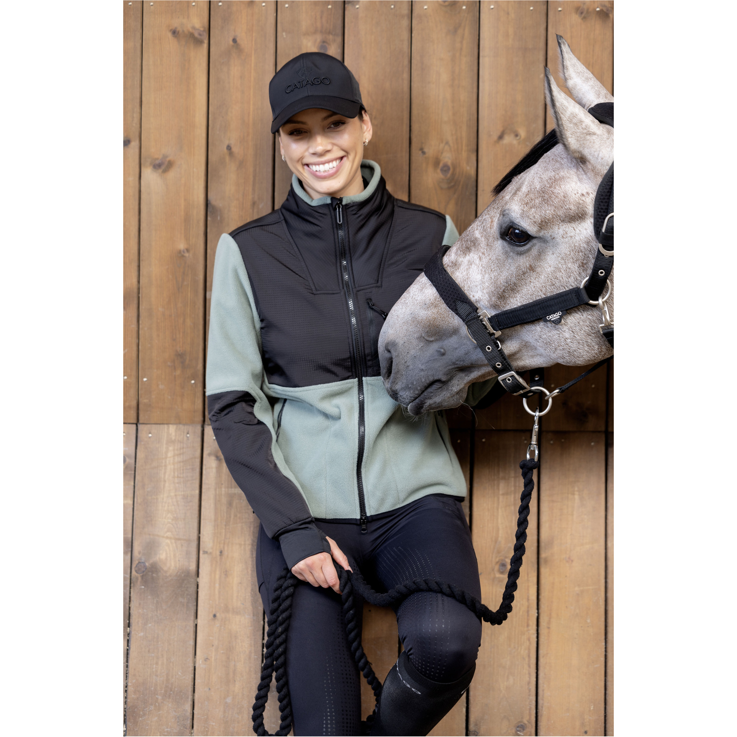 Damen Fleecereitjacke NORMA ZIP laurel wreath