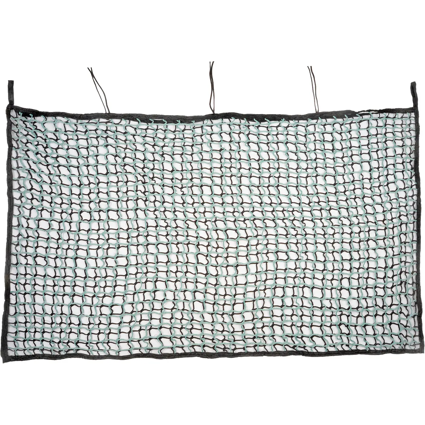 Heunetz groß DUO knotenlos 2-seitig rechteckig schwarz/mistel 160x100cm